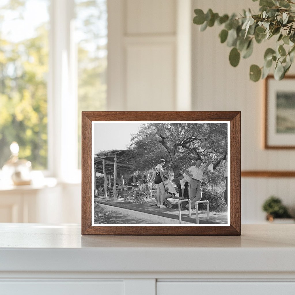 Dude Desert Ranch Swimming Pool Scene April 1940