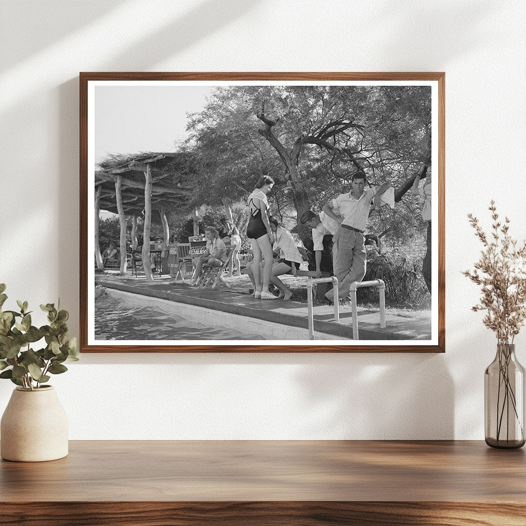 Dude Desert Ranch Swimming Pool Scene April 1940