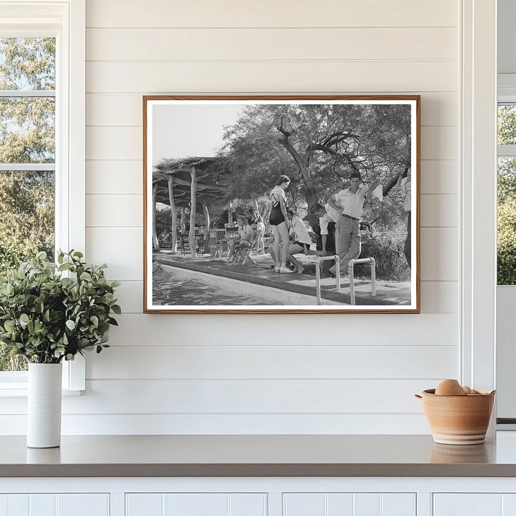 Dude Desert Ranch Swimming Pool Scene April 1940