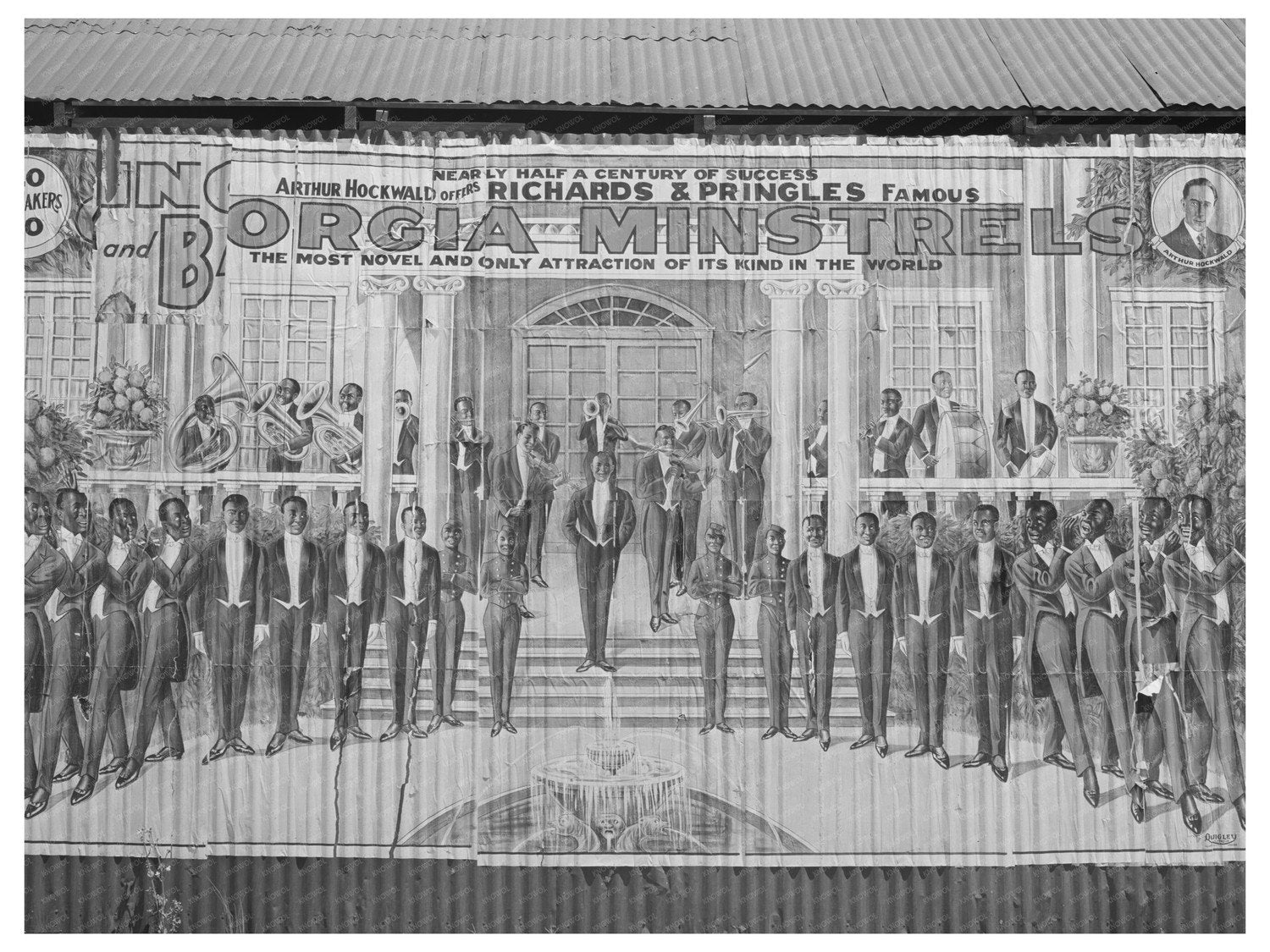 Minstrel Sign Billboard in Benson Arizona 1940