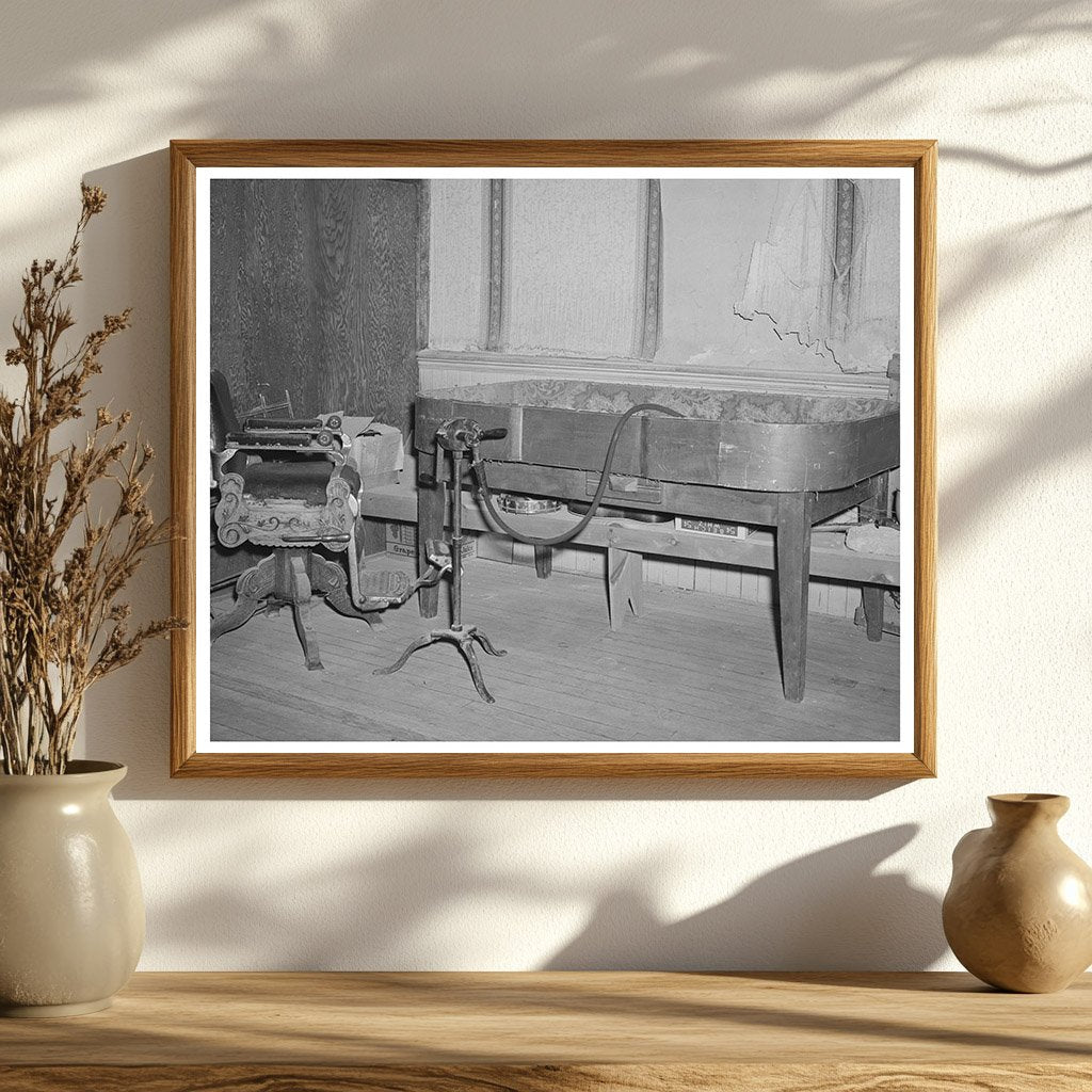 Vintage Dice Table and Barber Chair in Tombstone Museum 1940