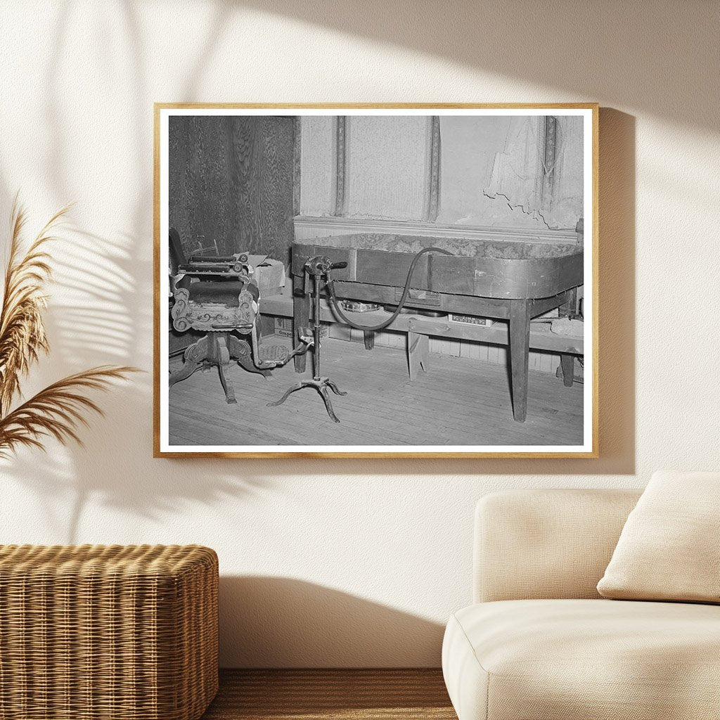 Vintage Dice Table and Barber Chair in Tombstone Museum 1940