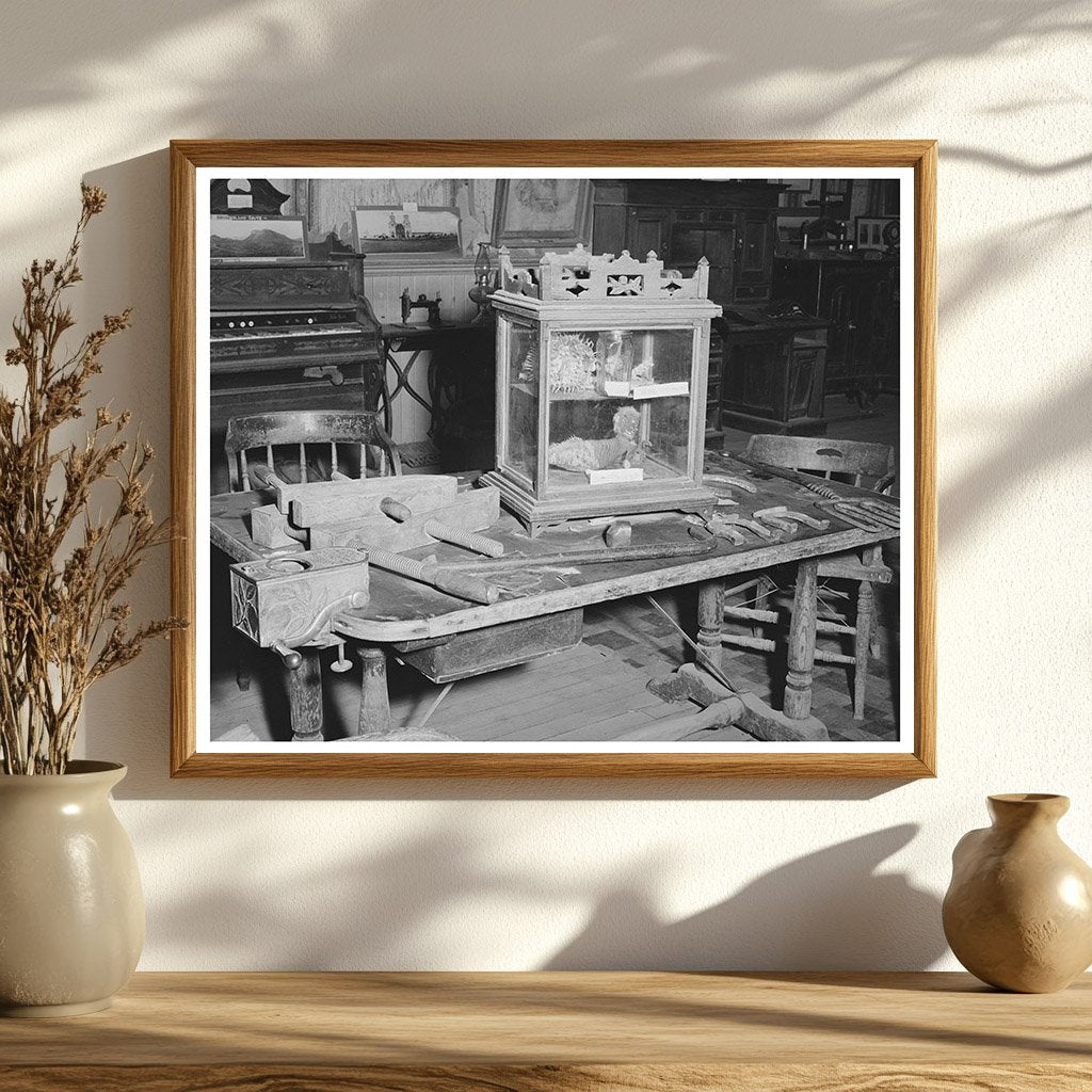 Vintage Faro Table and Artifacts in Tombstone 1940