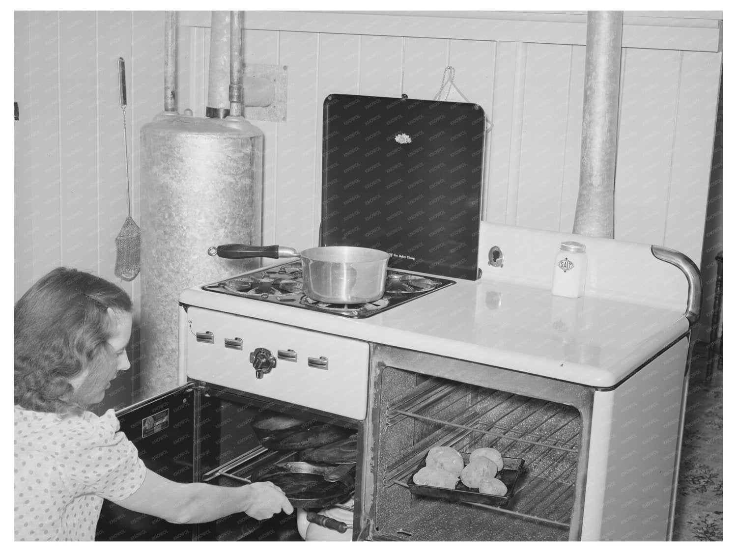 1944 Vintage Kitchen Scene in Casa Grande Valley Arizona