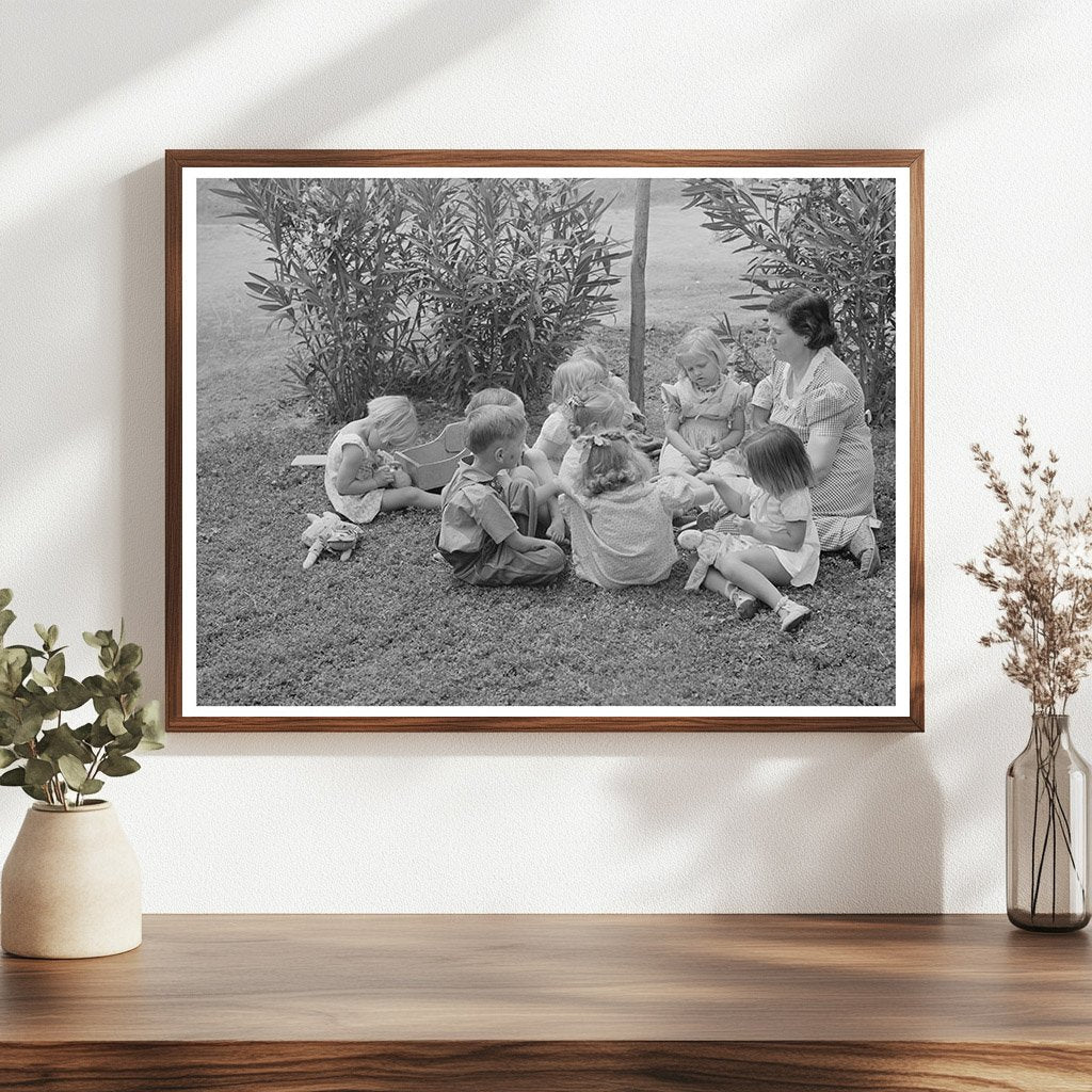 WPA Nursery School Supervisor with Children 1940 Arizona