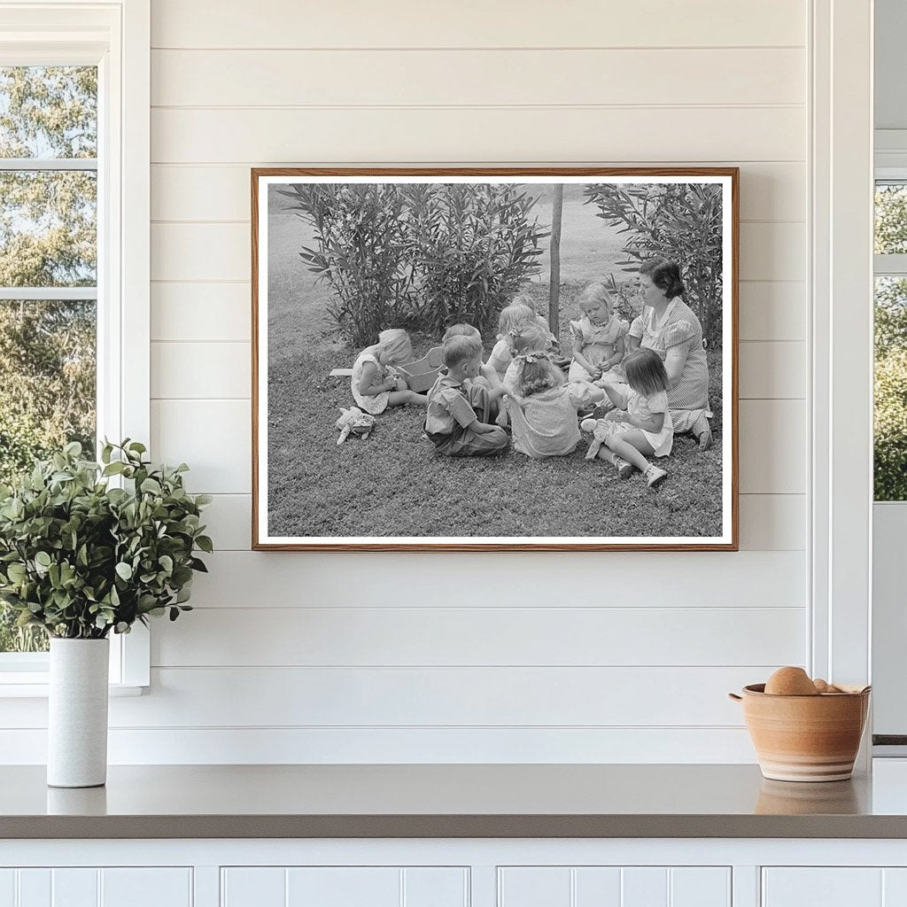 WPA Nursery School Supervisor with Children 1940 Arizona