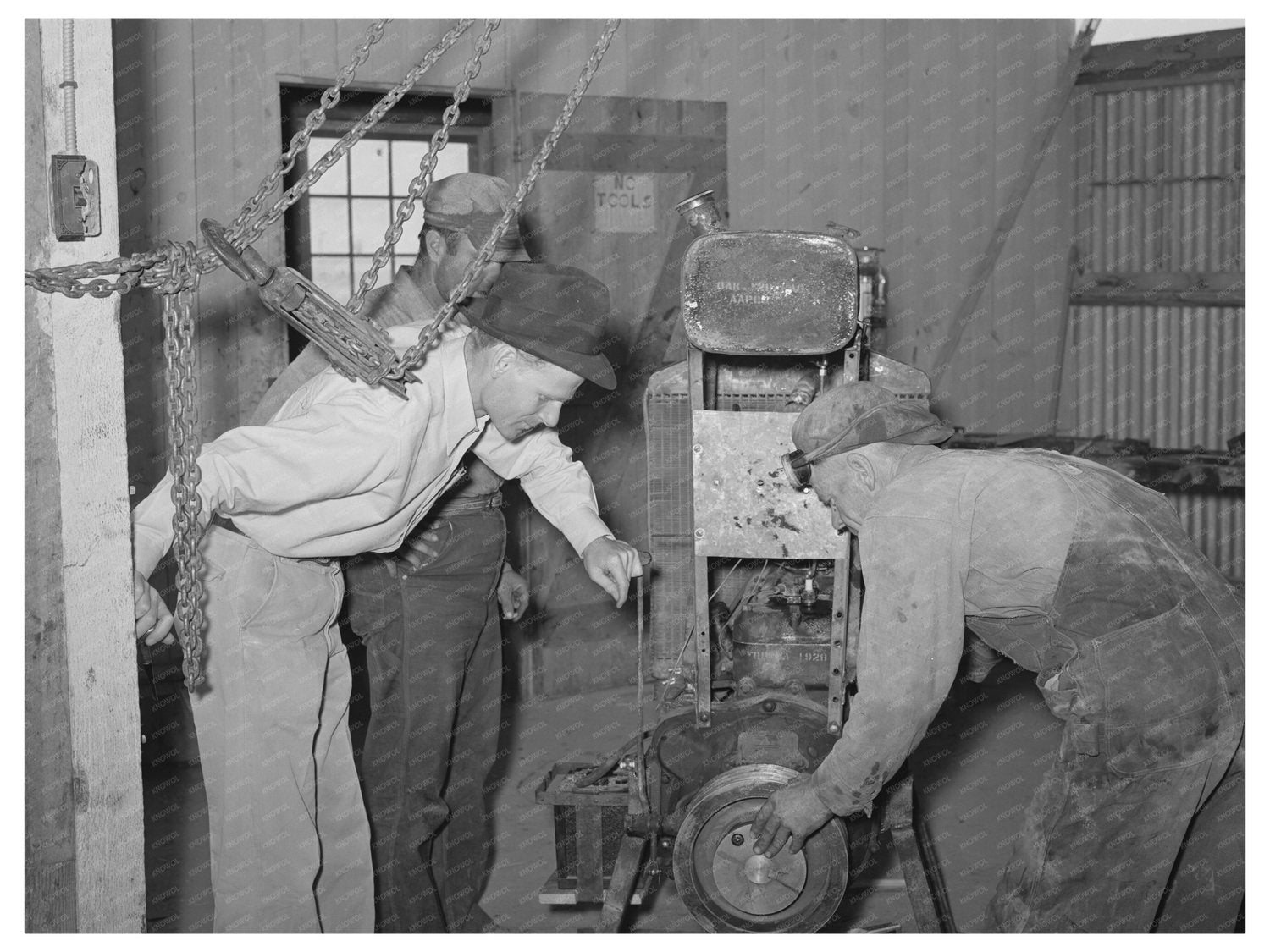 Farm Machinery Repairs at Casa Grande Farms May 1940
