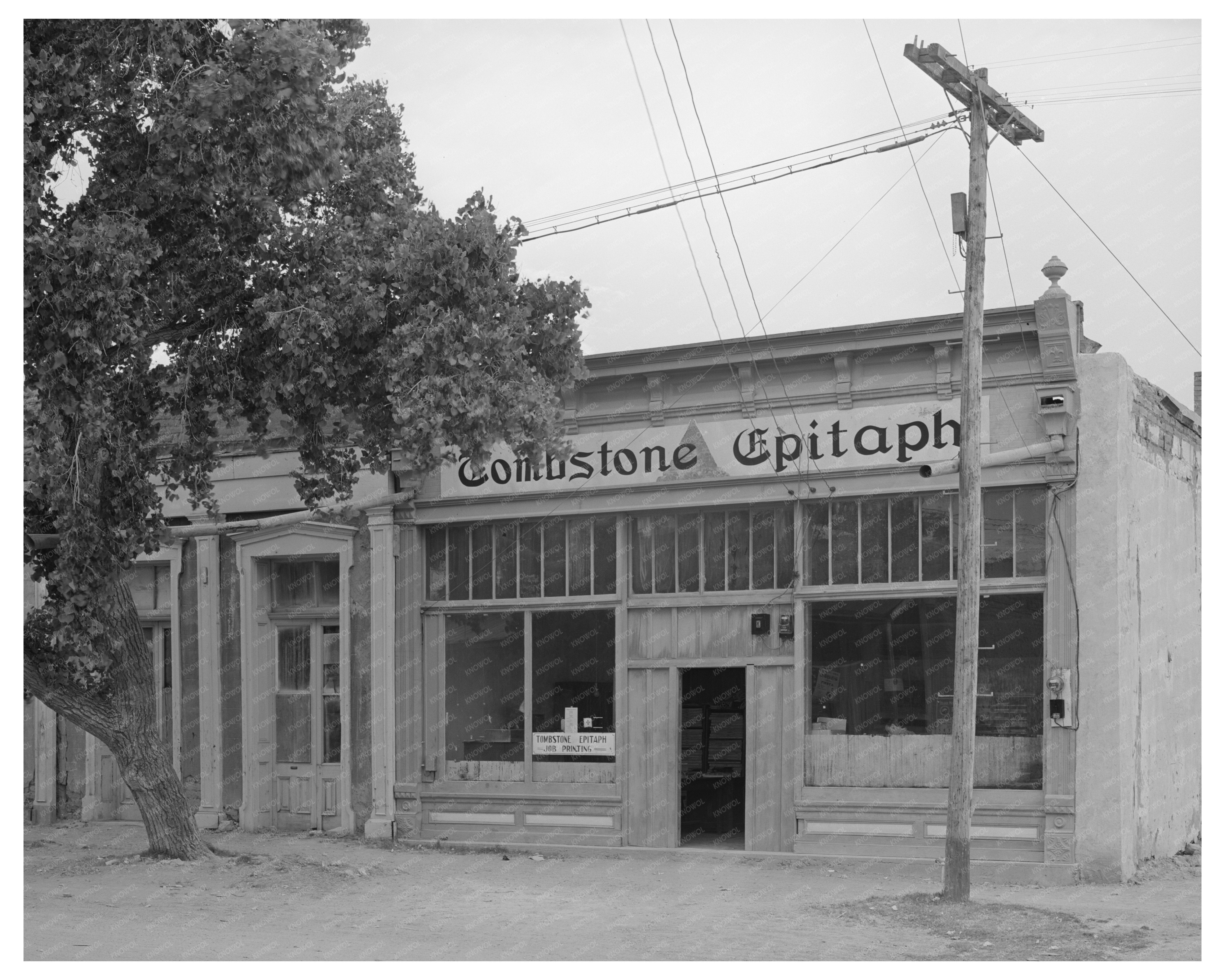 Tombstone Arizona Newspaper Office May 1940 Image