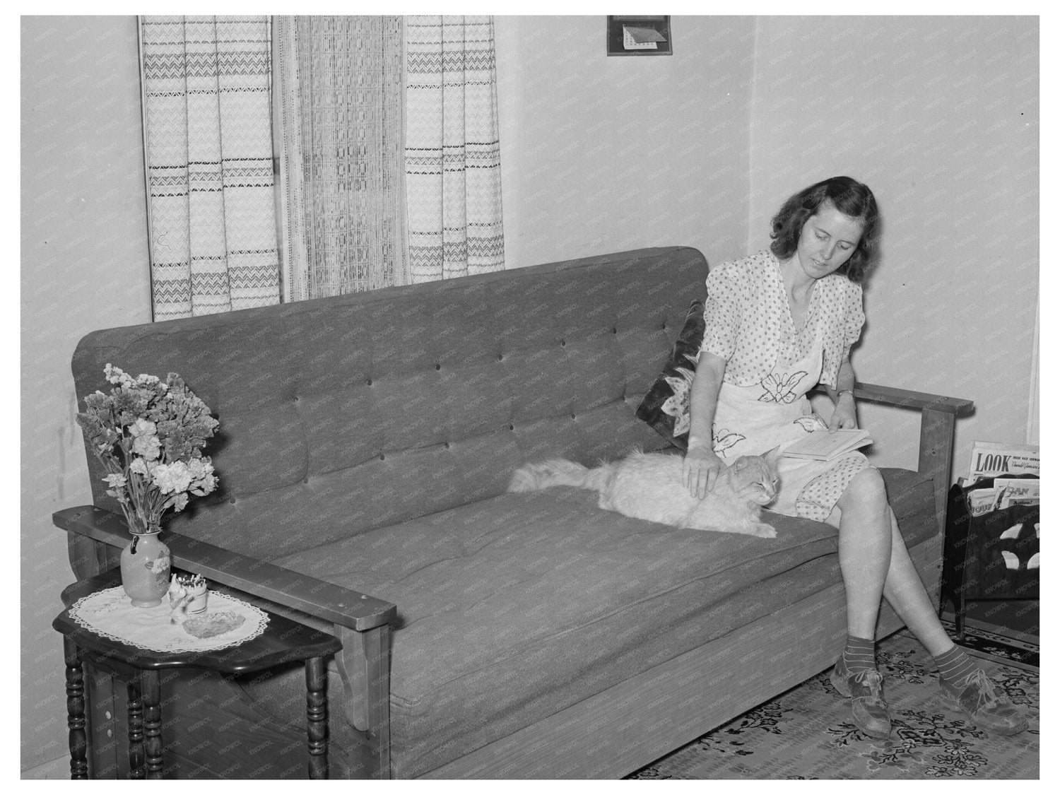 Woman in Living Room at Casa Grande Valley Farms 1940