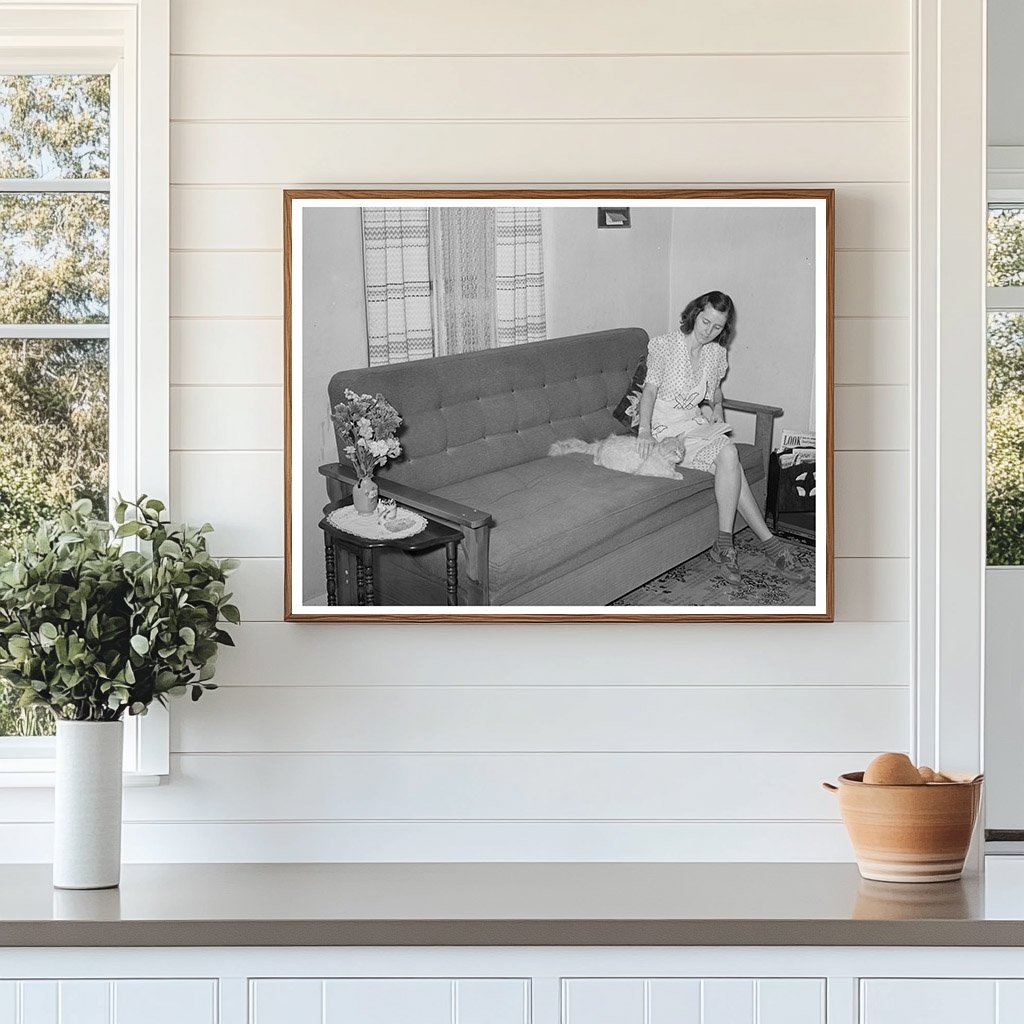 Woman in Living Room at Casa Grande Valley Farms 1940