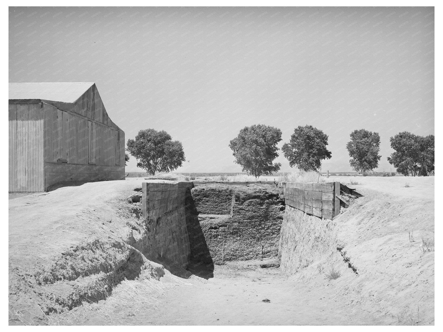 Trench Silo for Cattle Feed Casa Grande Valley Farms 1940
