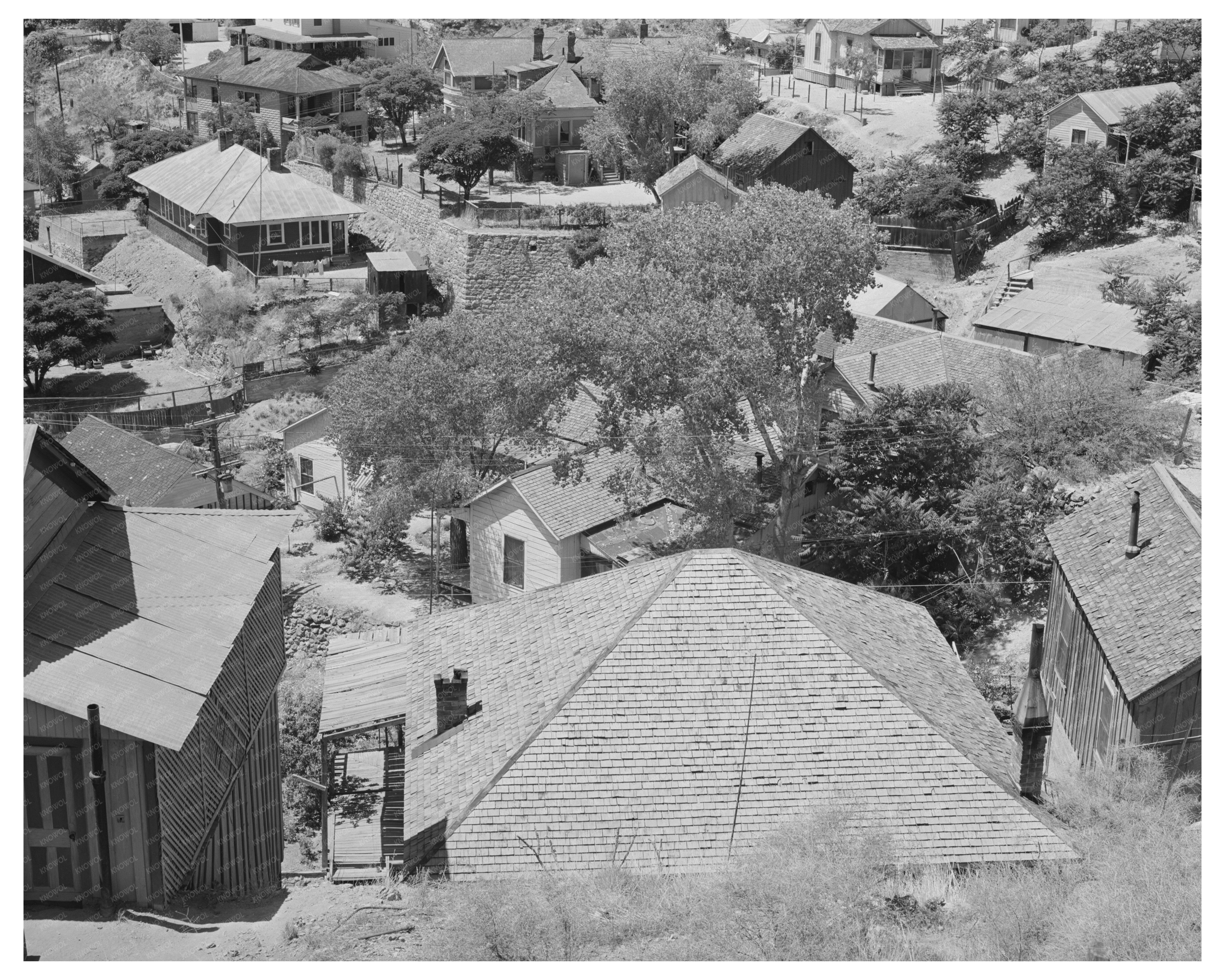 Bisbee Arizona Rooftops Vintage Photo May 1940