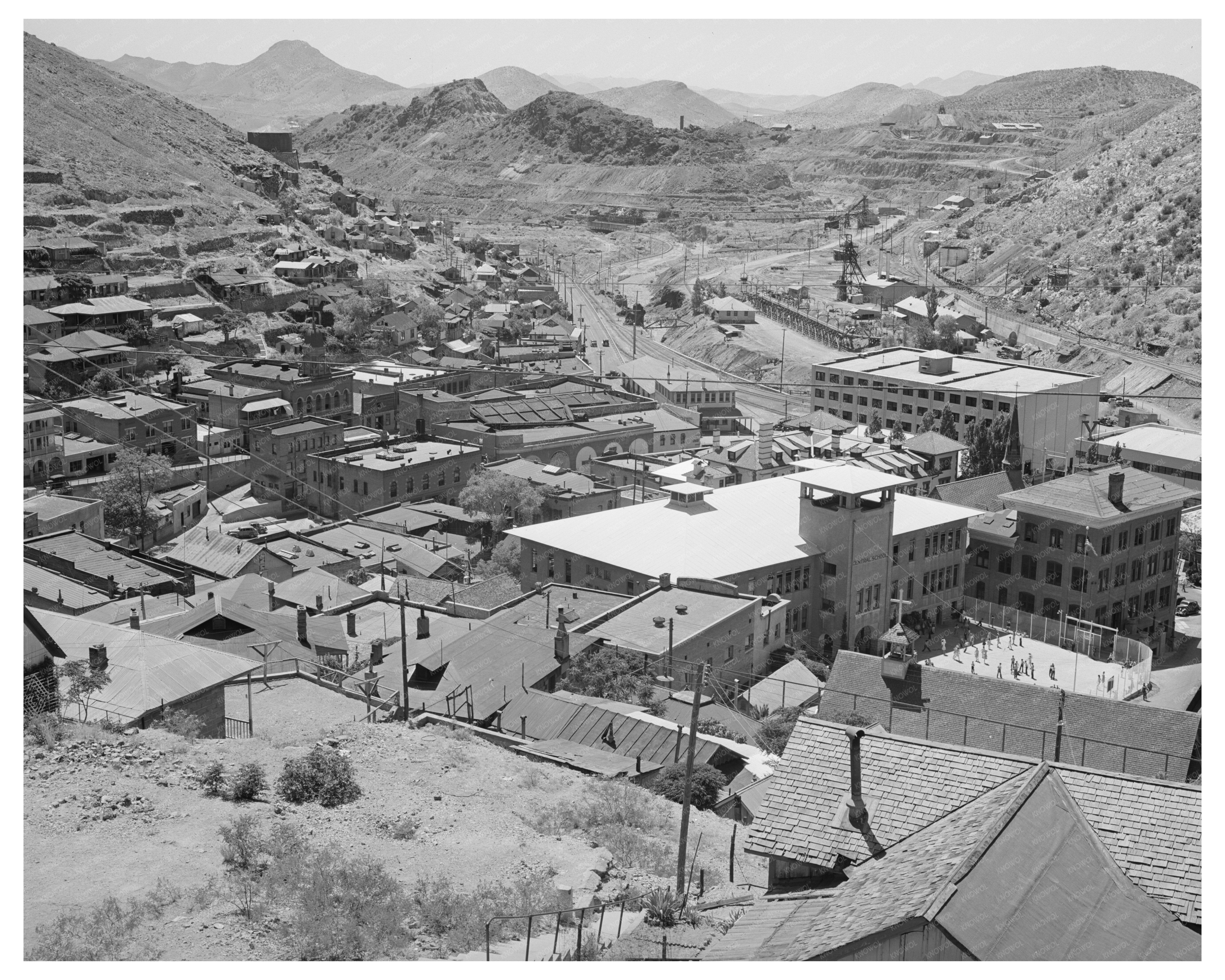Aerial View of Bisbee Arizona May 1940