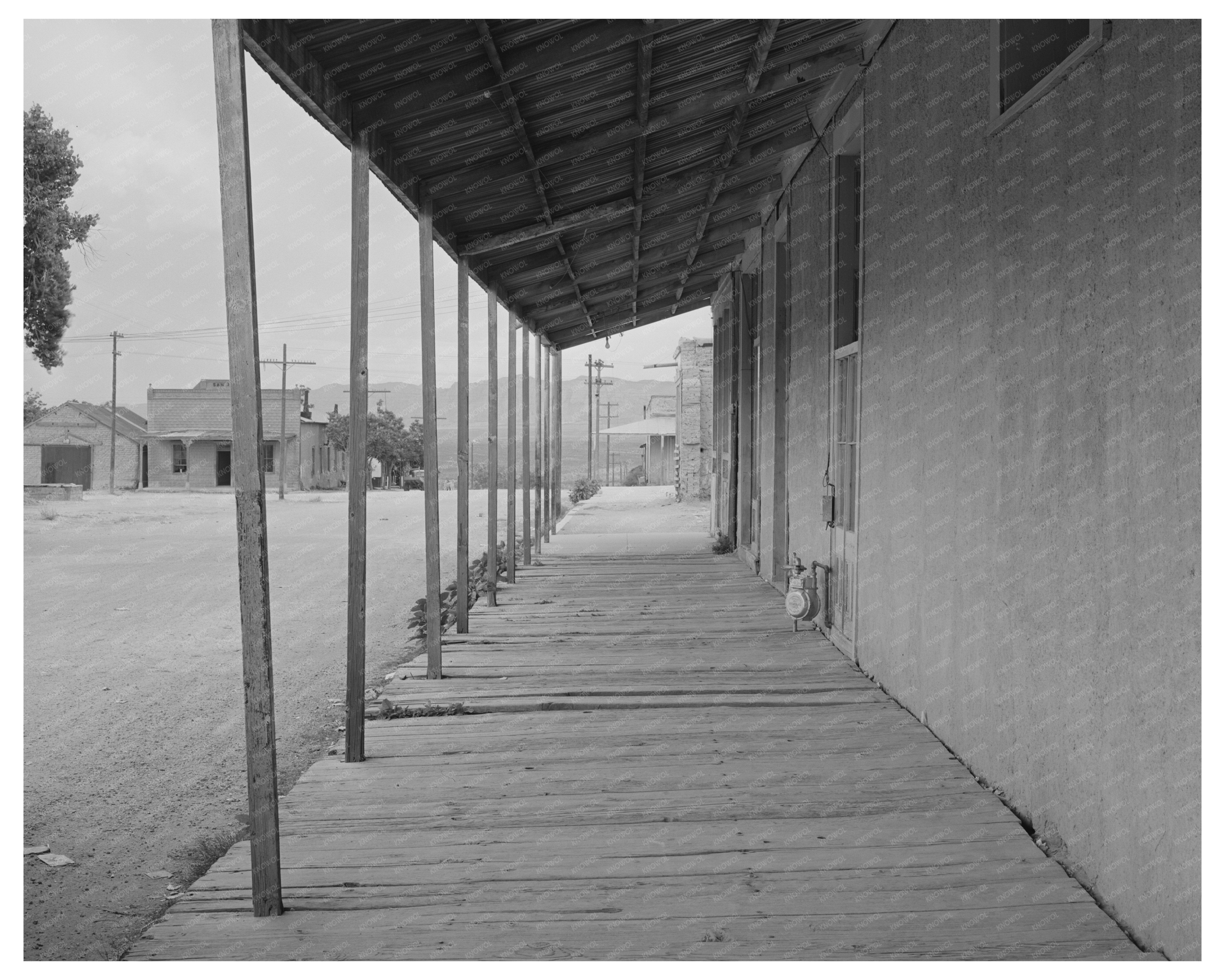 Tombstone Arizona Sidewalk May 1940 Historical Image