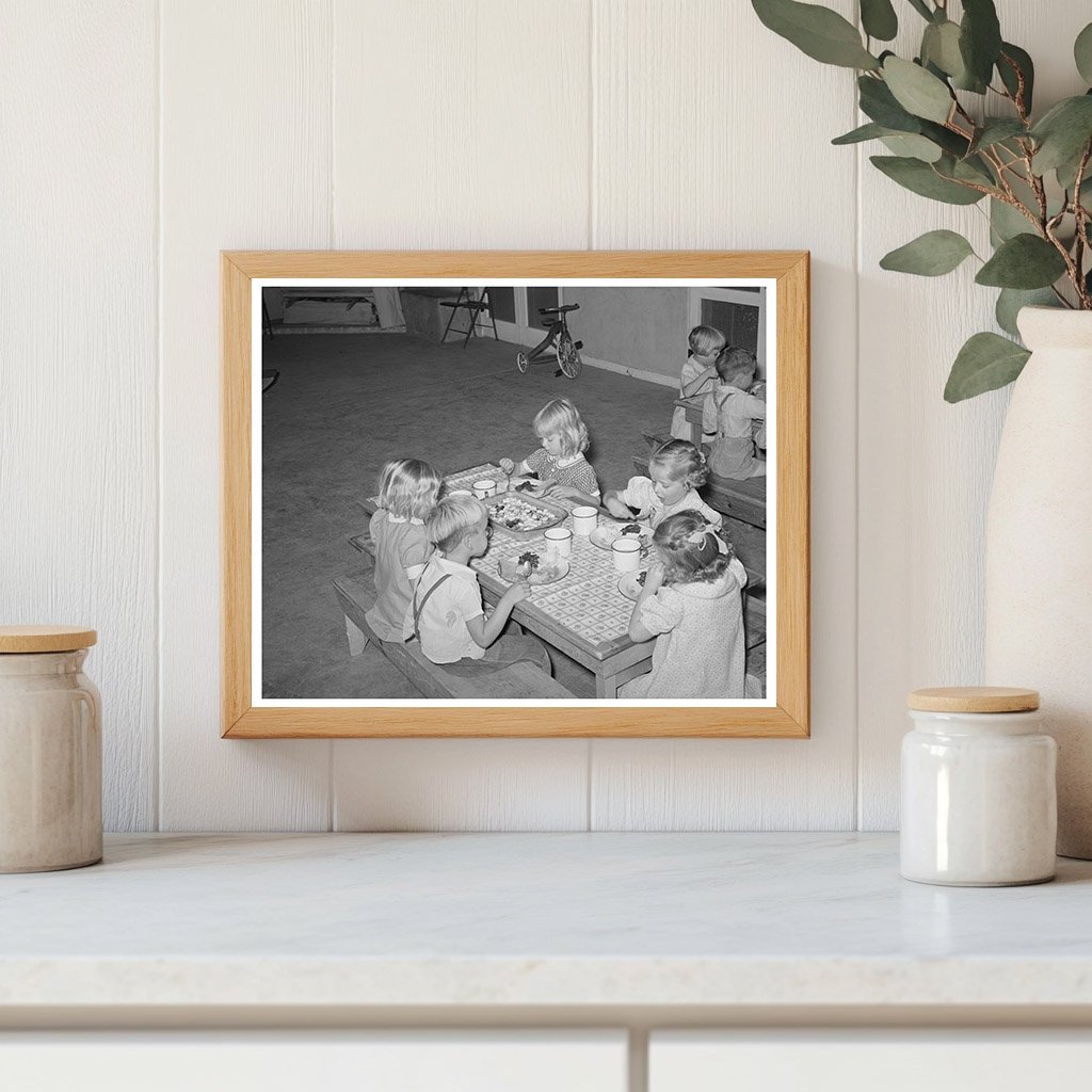 WPA Nursery School Children Lunching Casa Grande Valley 1940