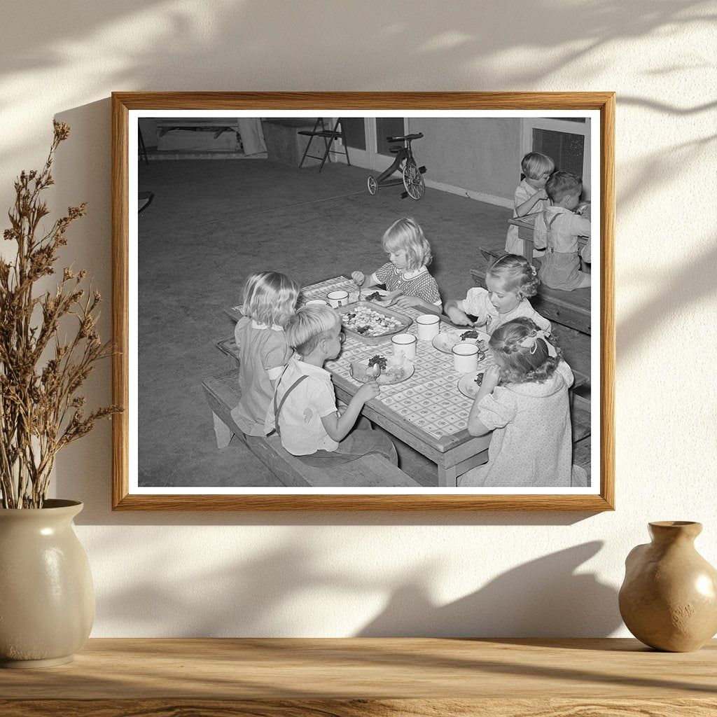 WPA Nursery School Children Lunching Casa Grande Valley 1940