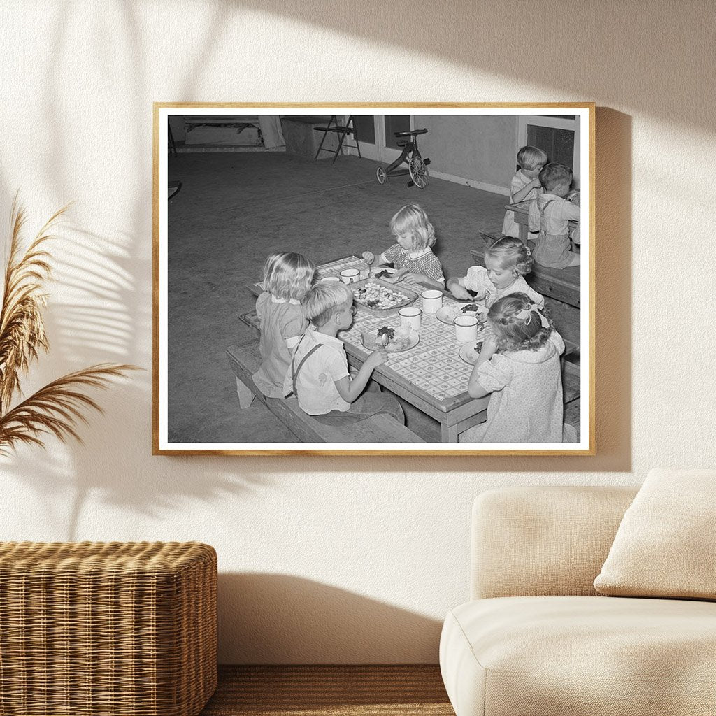 WPA Nursery School Children Lunching Casa Grande Valley 1940