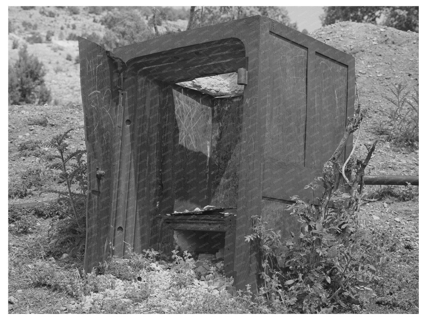 Vintage 1940 Georgetown New Mexico Abandoned Safe Image
