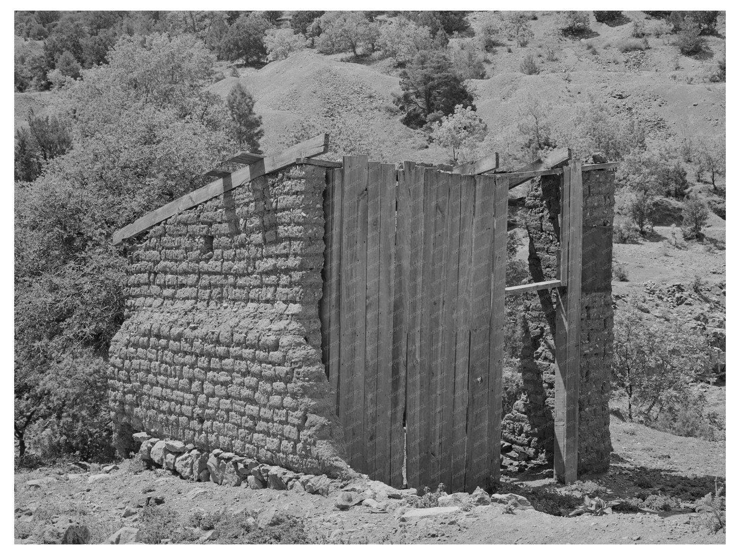 Georgetown New Mexico adobe ruins May 1940