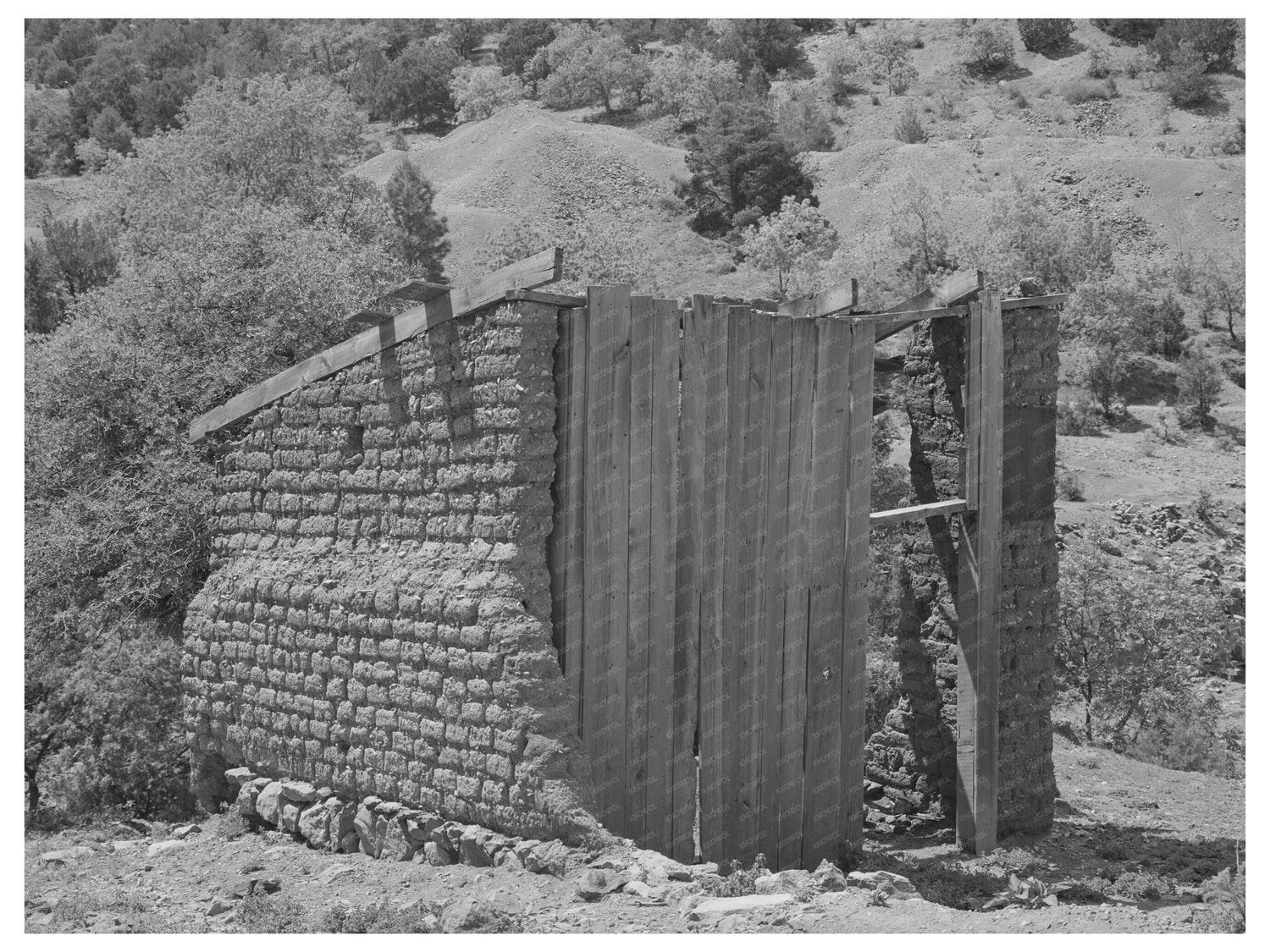Georgetown New Mexico Adobe Buildings Remains May 1940