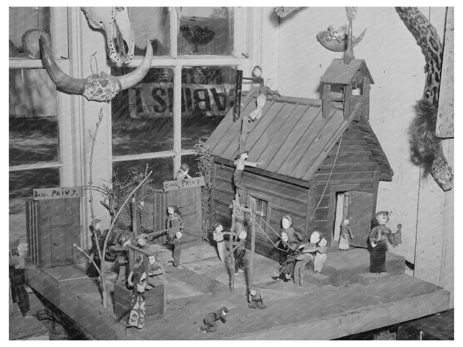 Red Schoolhouse Model by Homer Tate Safford Arizona 1940
