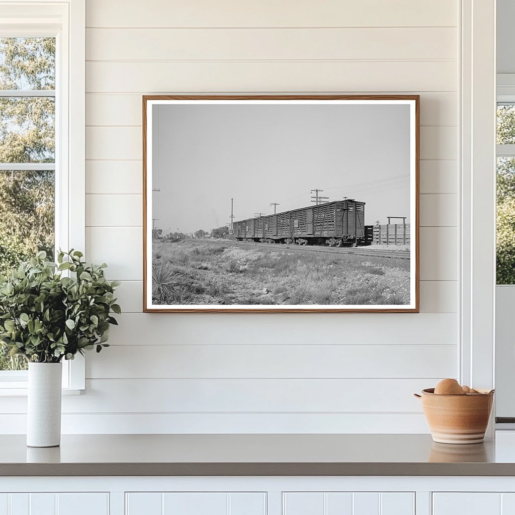 Empty Cattle Cars in Willcox Arizona May 1940
