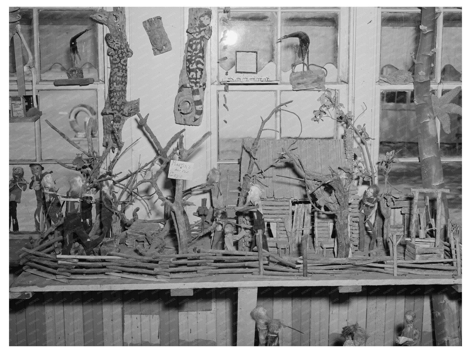 Papier Mache Sculpture of Martins and Coys 1940