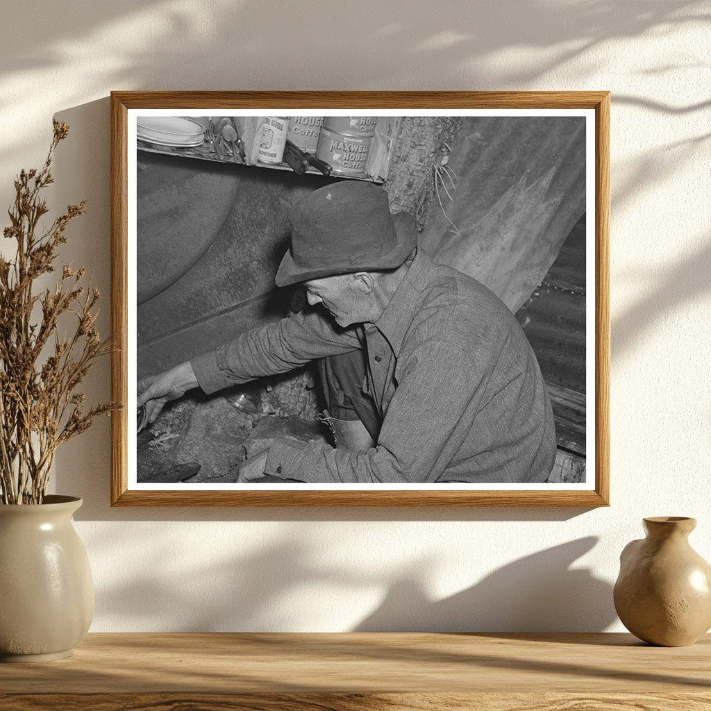 Gold Prospector Brewing Coffee in 1940 New Mexico