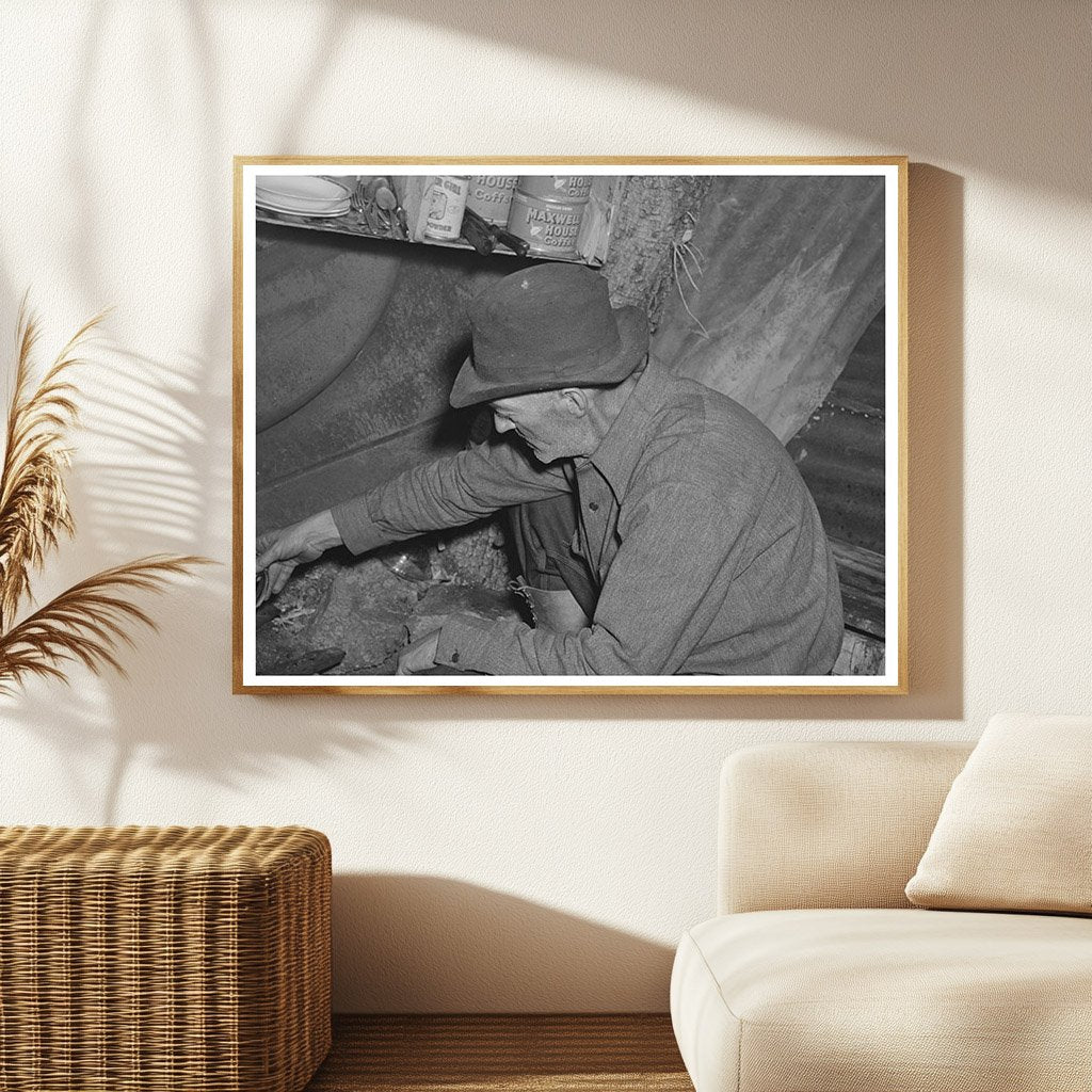 Gold Prospector Brewing Coffee in 1940 New Mexico