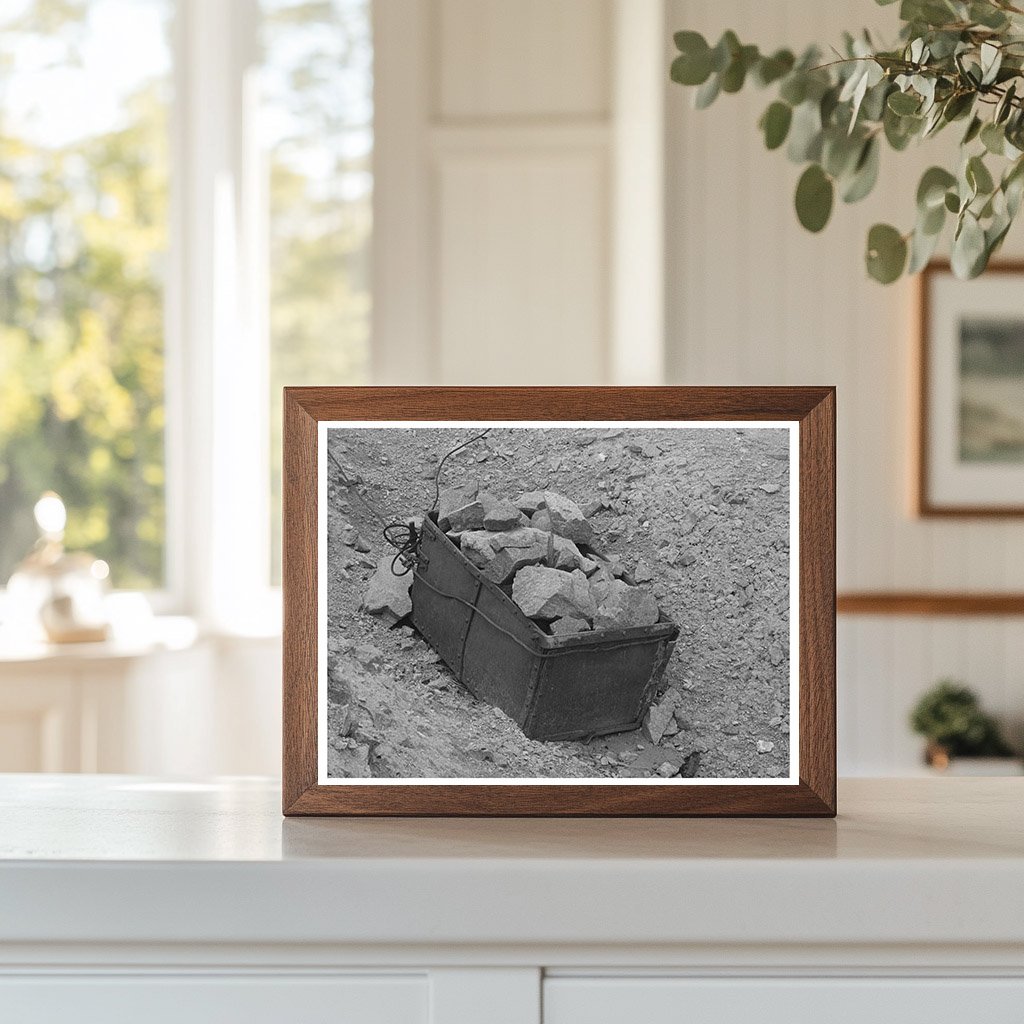 Vintage Ore Bucket and Gold Ore in Pinos Altos 1940