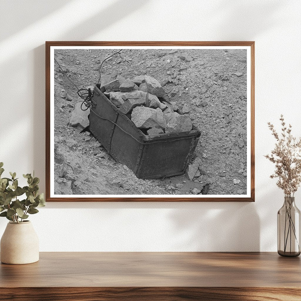Vintage Ore Bucket and Gold Ore in Pinos Altos 1940