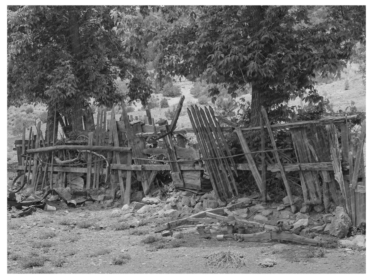 Wood and Auto Parts Fence in Georgetown New Mexico 1940