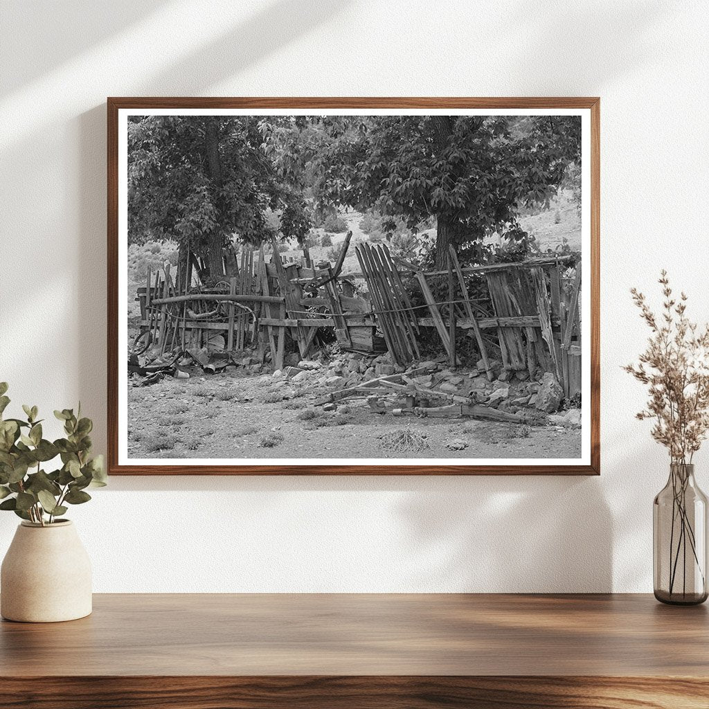 Wood and Auto Parts Fence in Georgetown New Mexico 1940