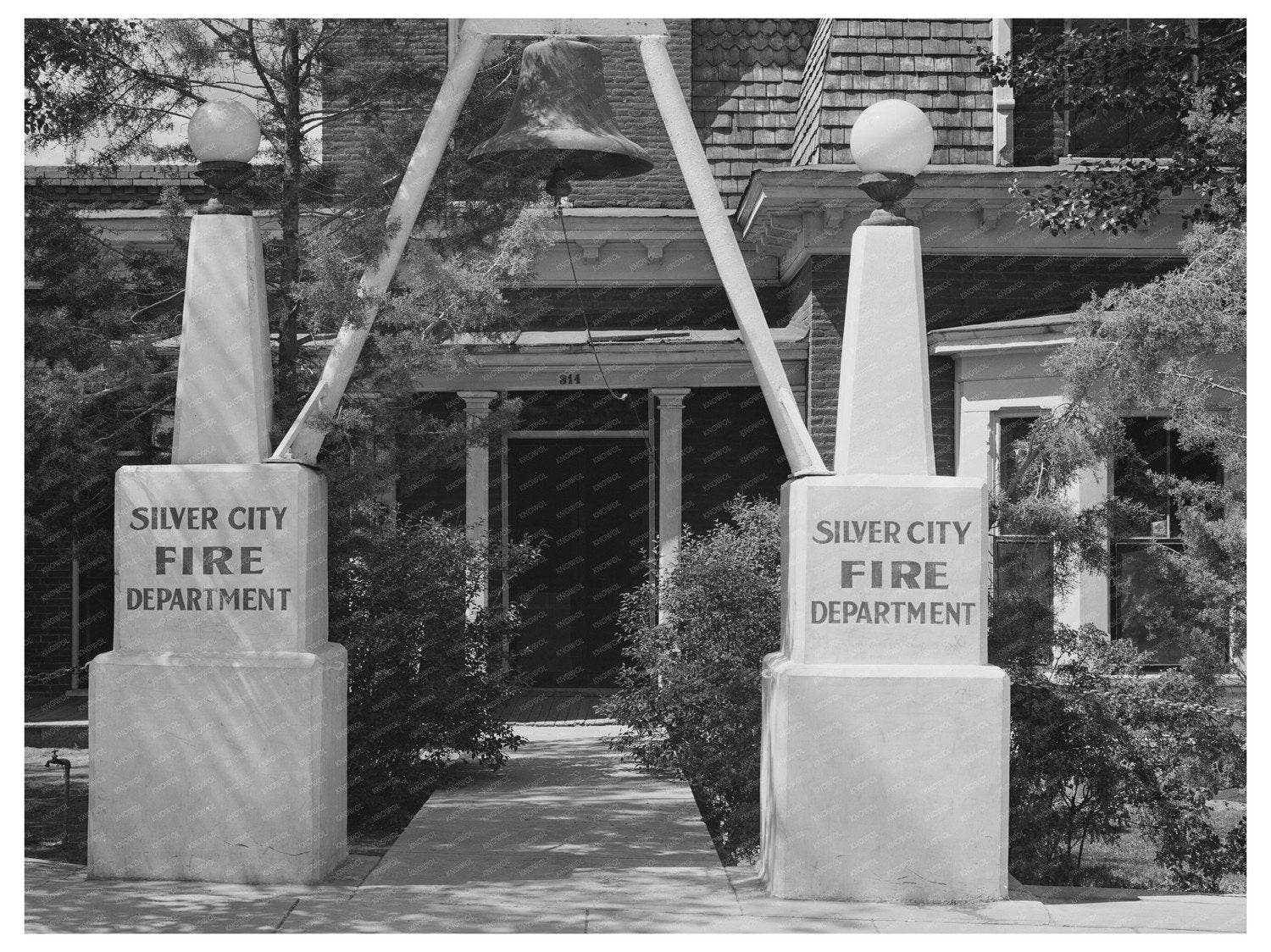 Silver City Fire Department Entrance May 1940 Vintage Photo