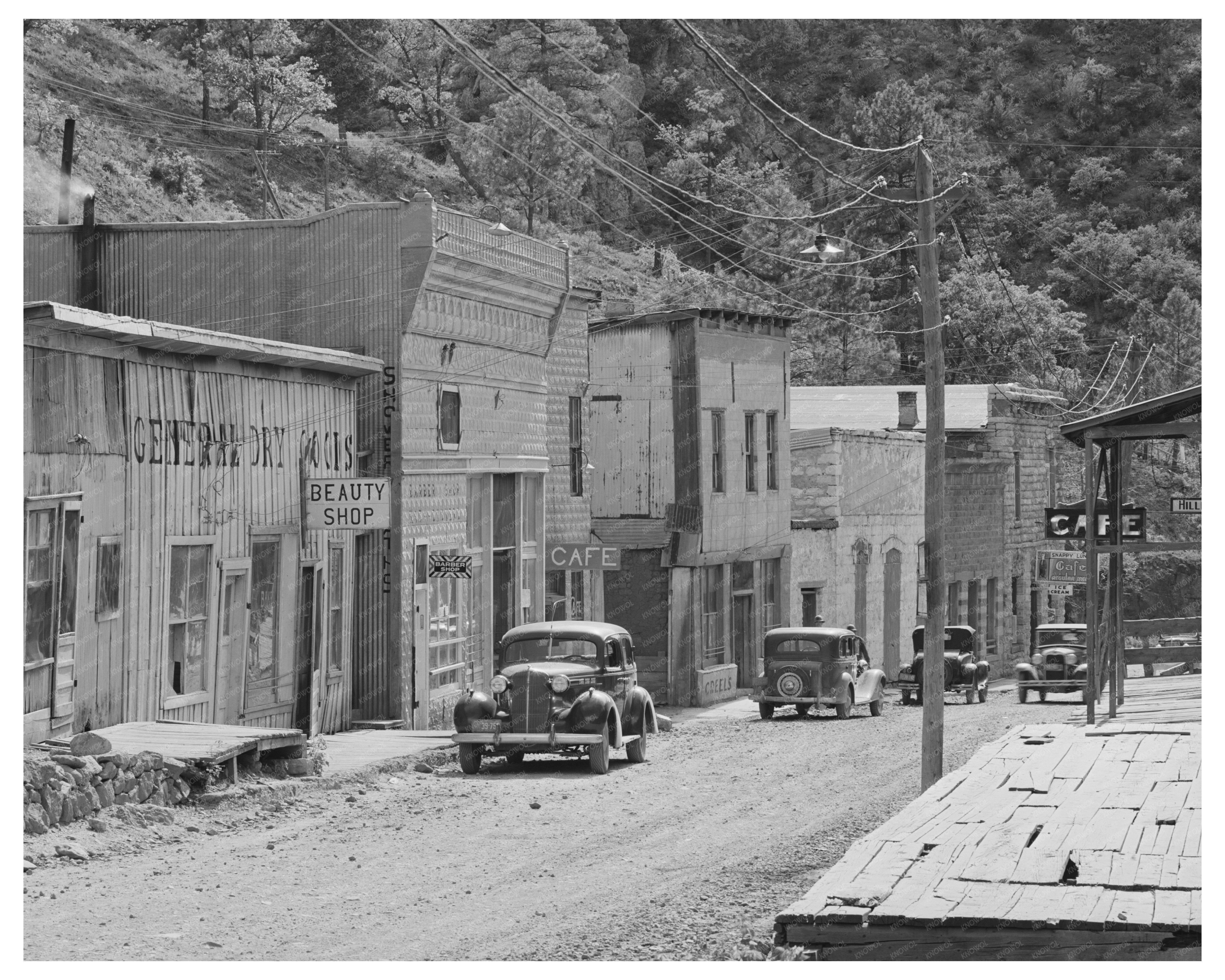 Mogollon New Mexico Main Street Photo May 1940