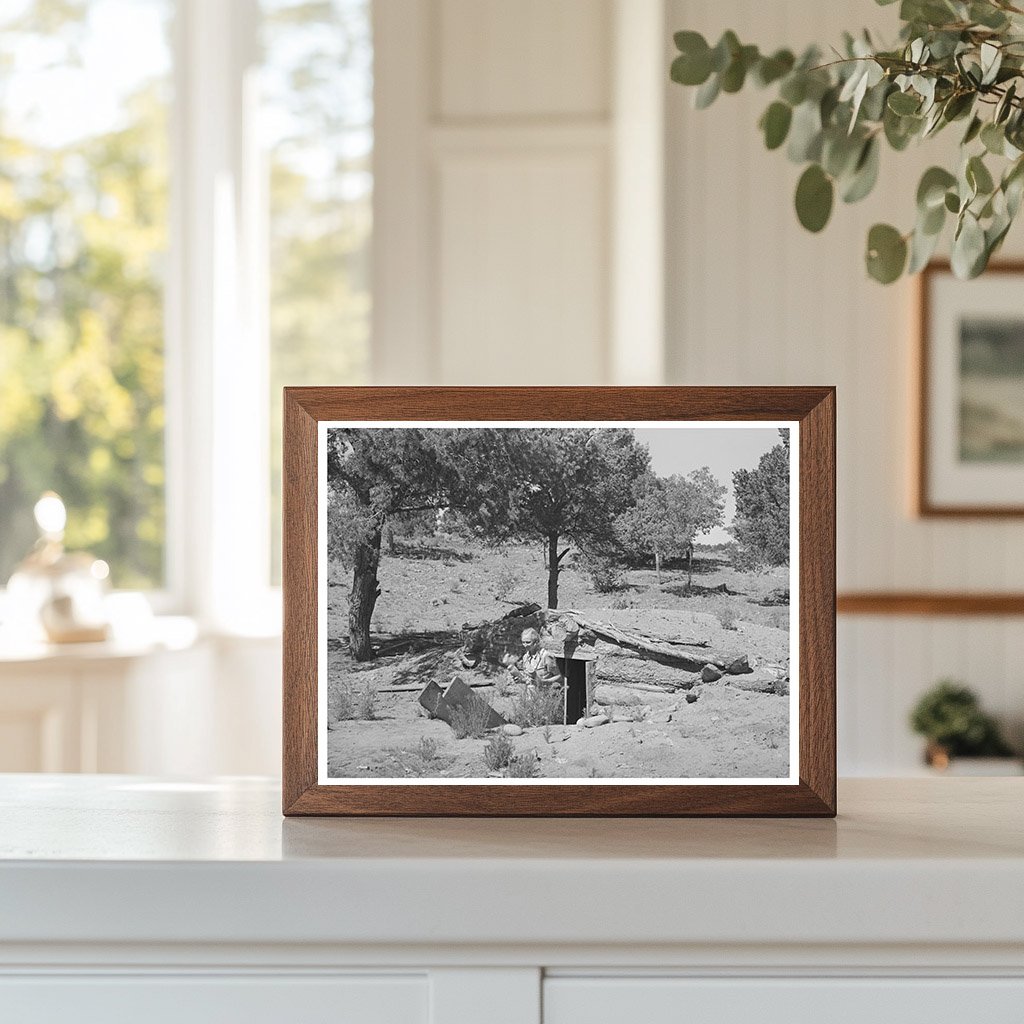 Mrs. Faro Caudill with Cans of Fruit in Pie Town 1940