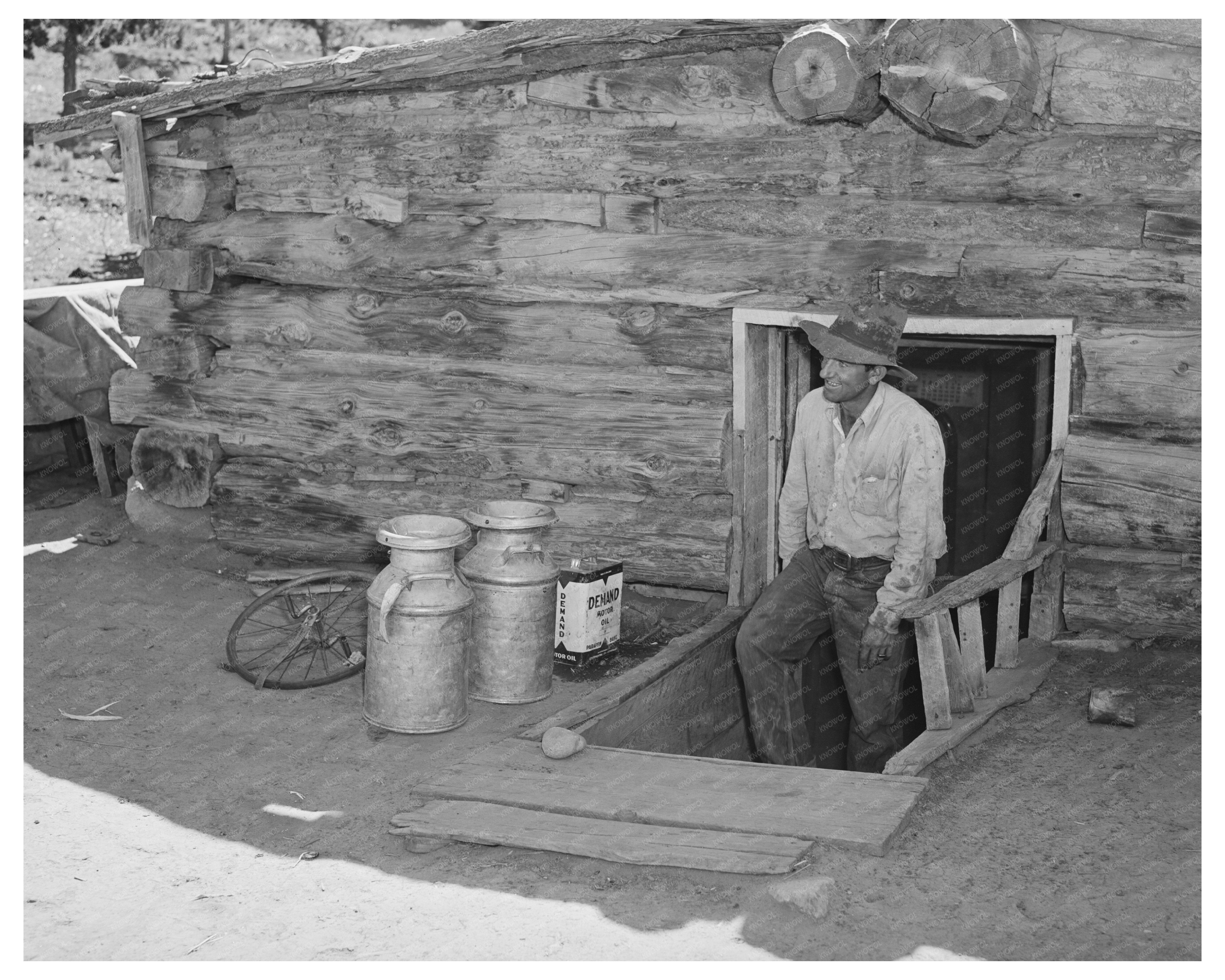 Faro Caudill Homesteader in Pie Town New Mexico 1940