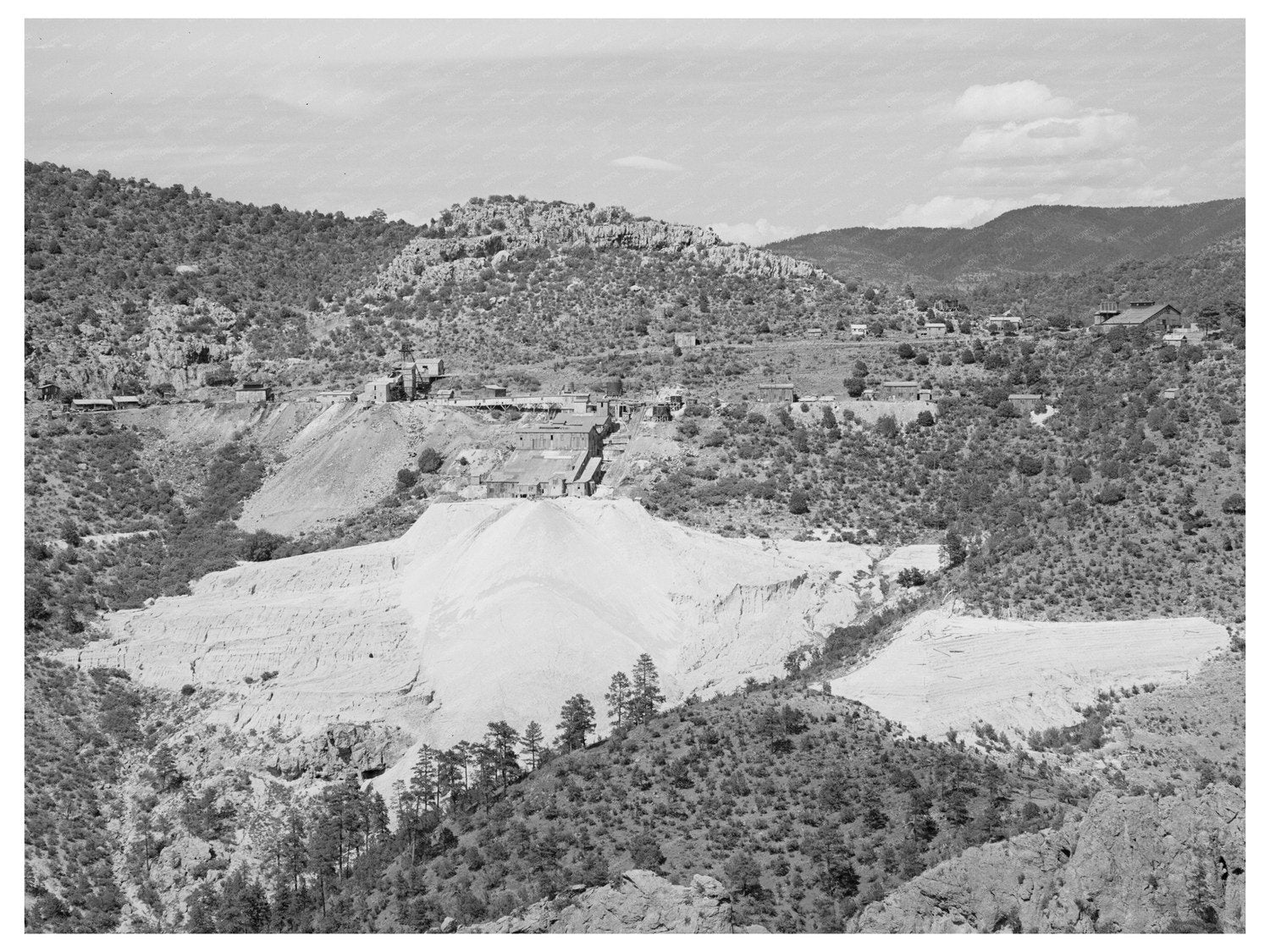 Gold Mine Mill and Tailings in Mogollon New Mexico 1940