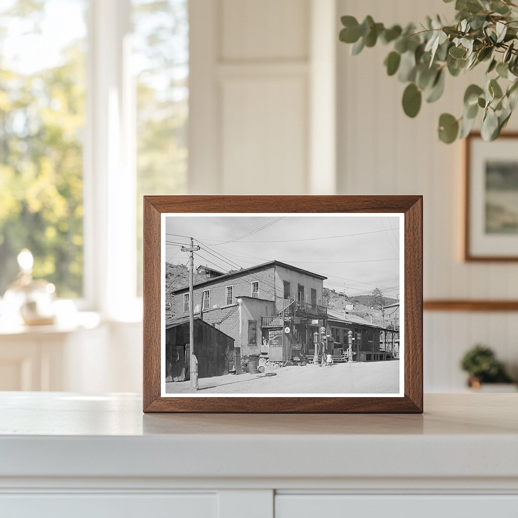 Mogollon New Mexico Gas Station Vintage Photo May 1940