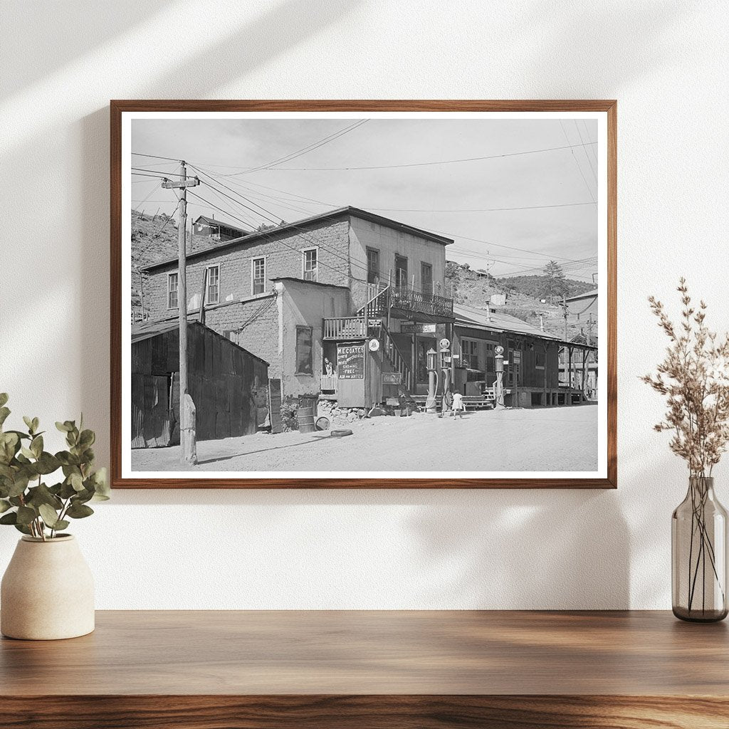 Mogollon New Mexico Gas Station Vintage Photo May 1940