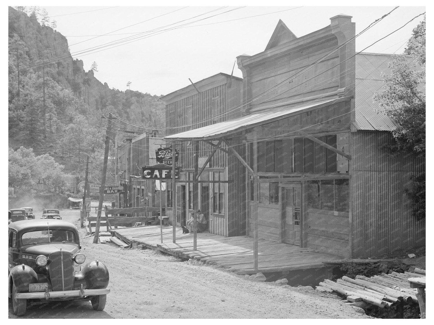 Mogollon New Mexico Main Street Scene May 1940