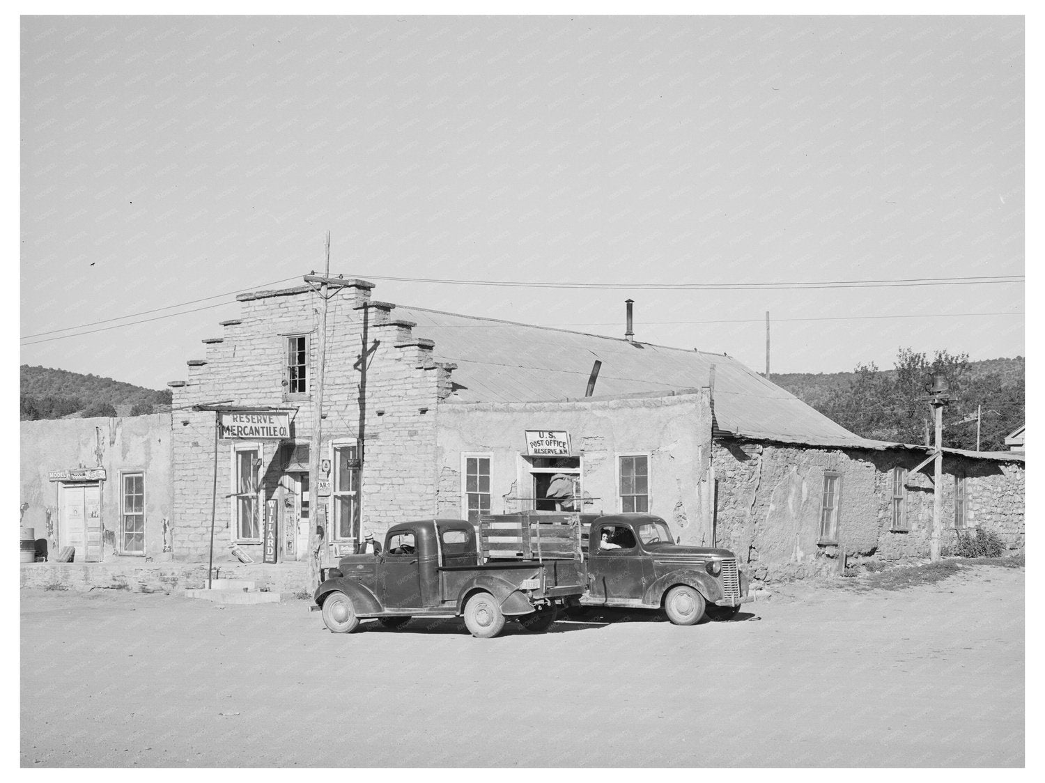 Reserve New Mexico Main Street June 1940 Vintage Photo