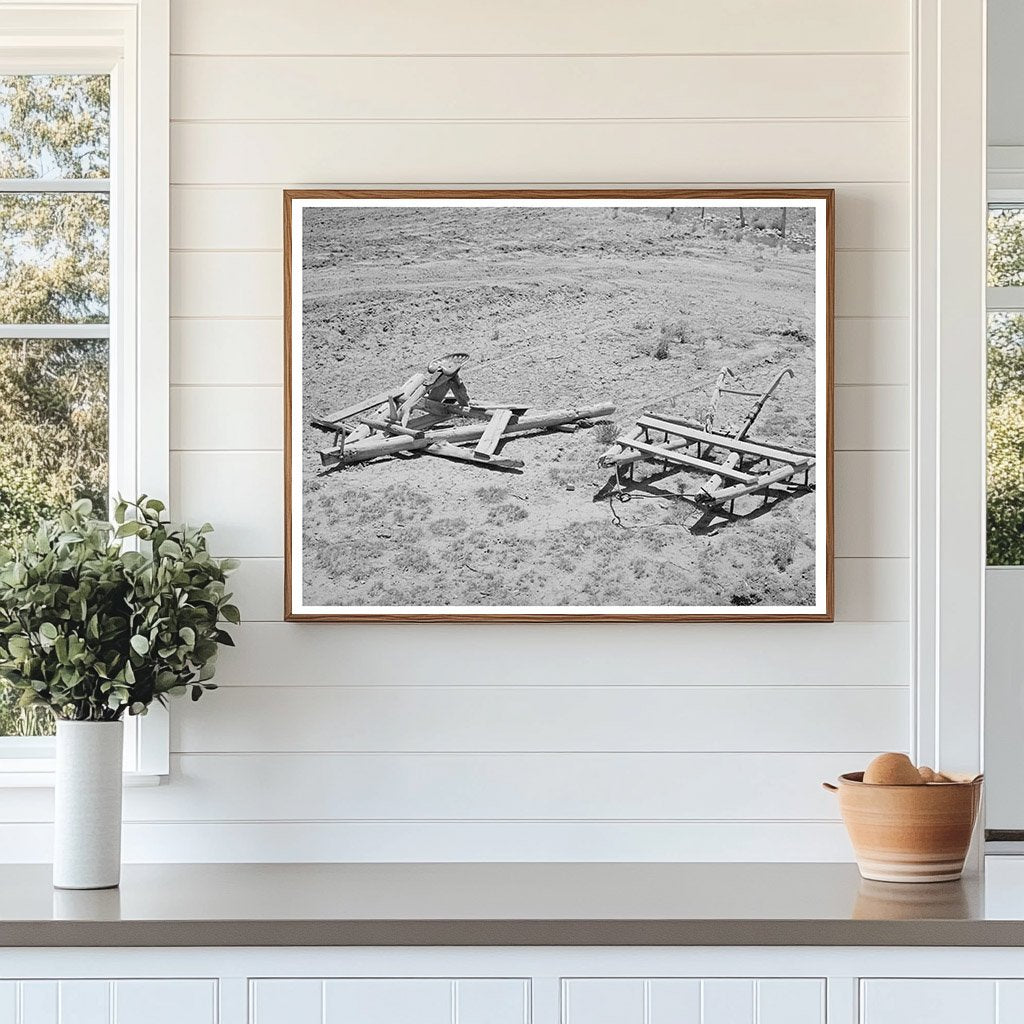 Homemade Floater and Harrow in Pie Town New Mexico 1940