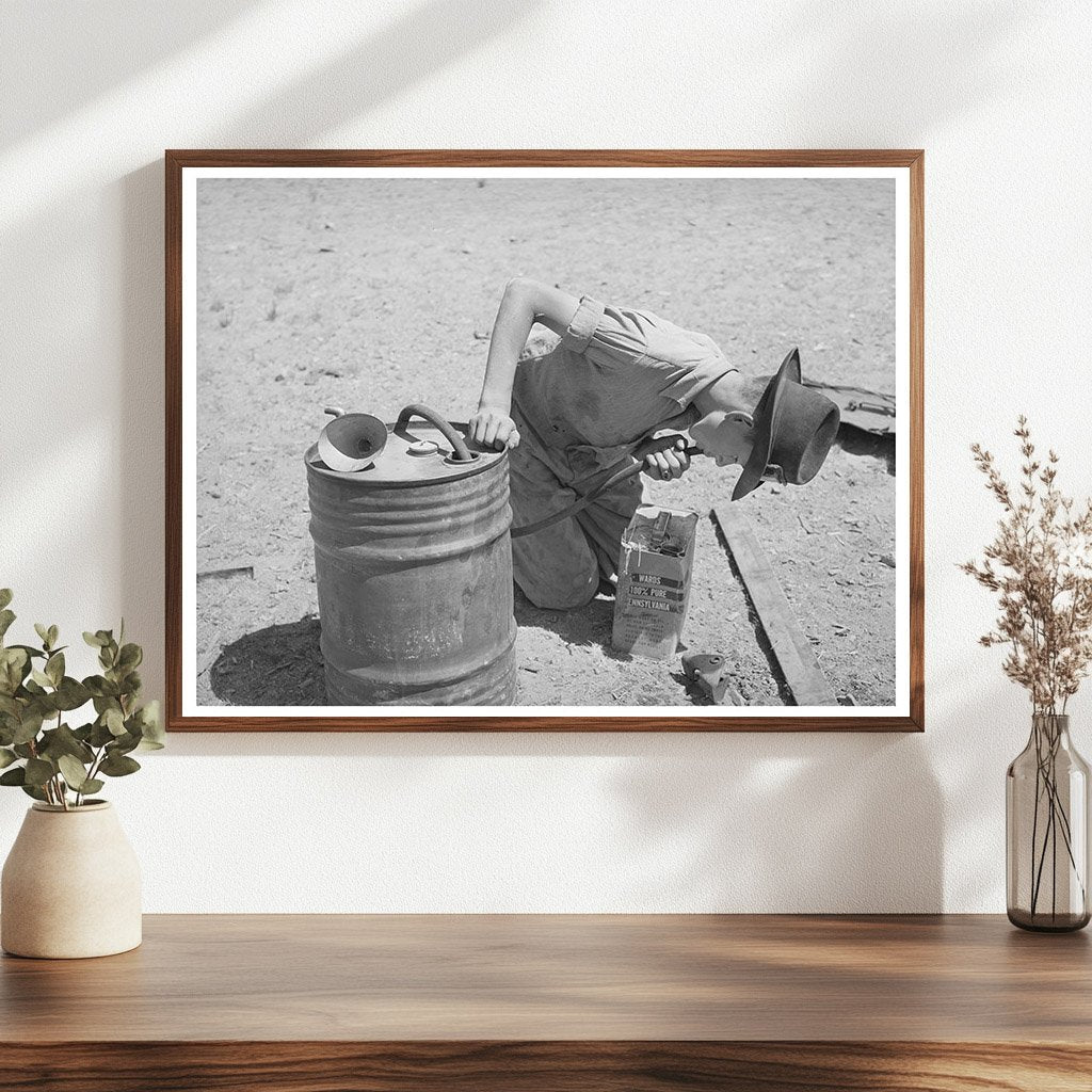 Gas Siphoning in Truck-Tractor June 1944 Pie Town NM