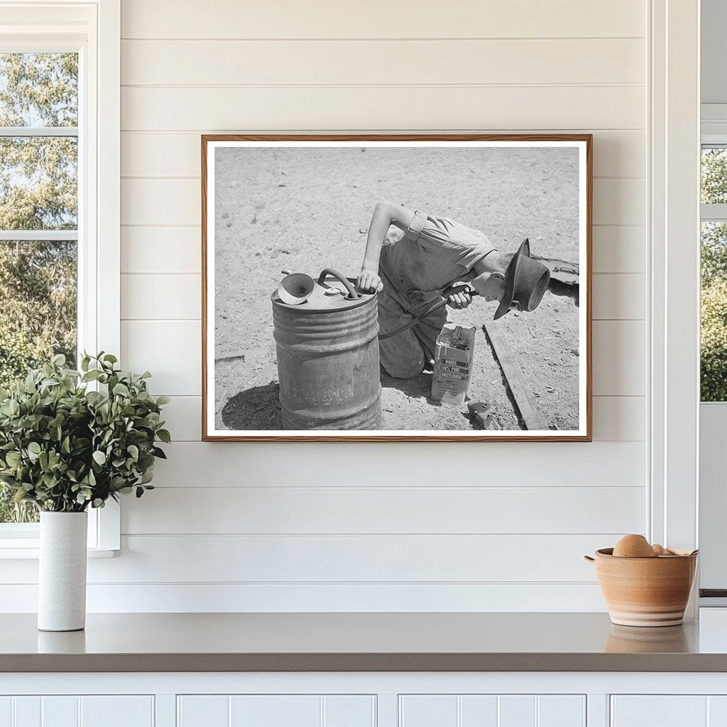 Gas Siphoning in Truck-Tractor June 1944 Pie Town NM