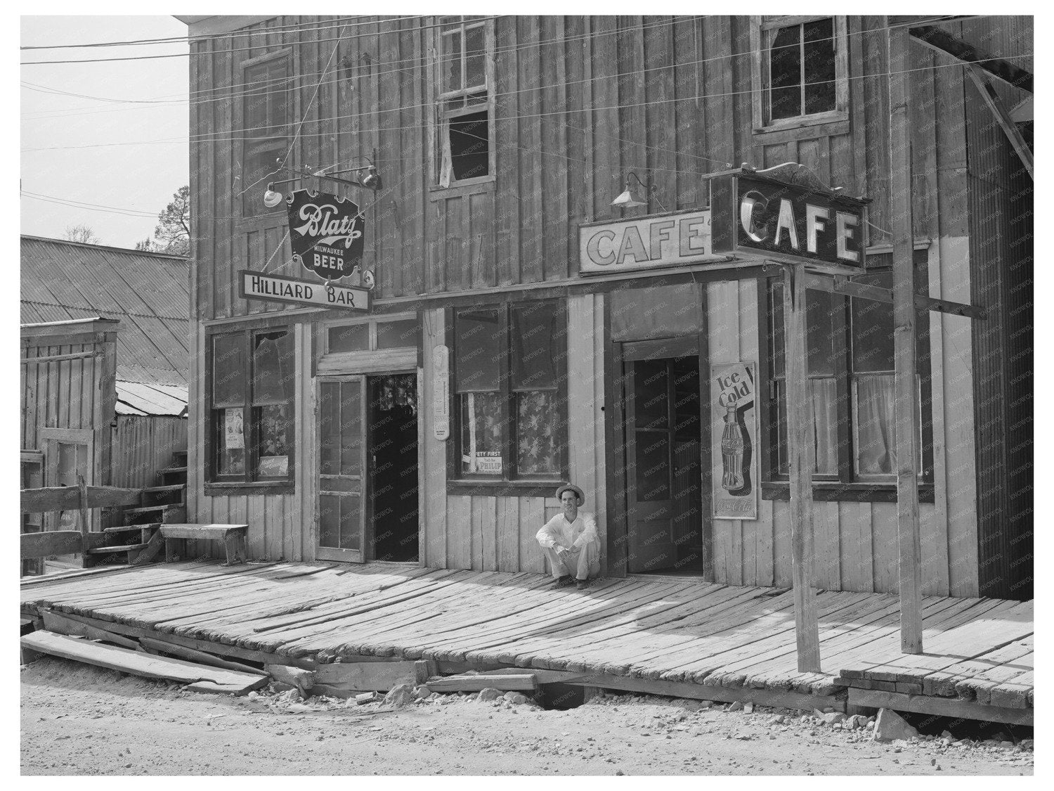 Mogollon New Mexico Cafe and Bar Vintage 1940 Image