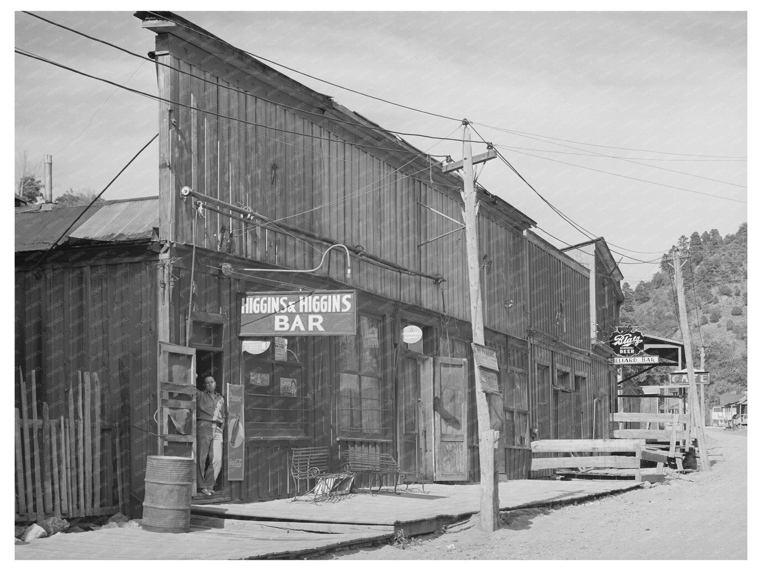 Mogollon New Mexico Bar Vintage Photo June 1940
