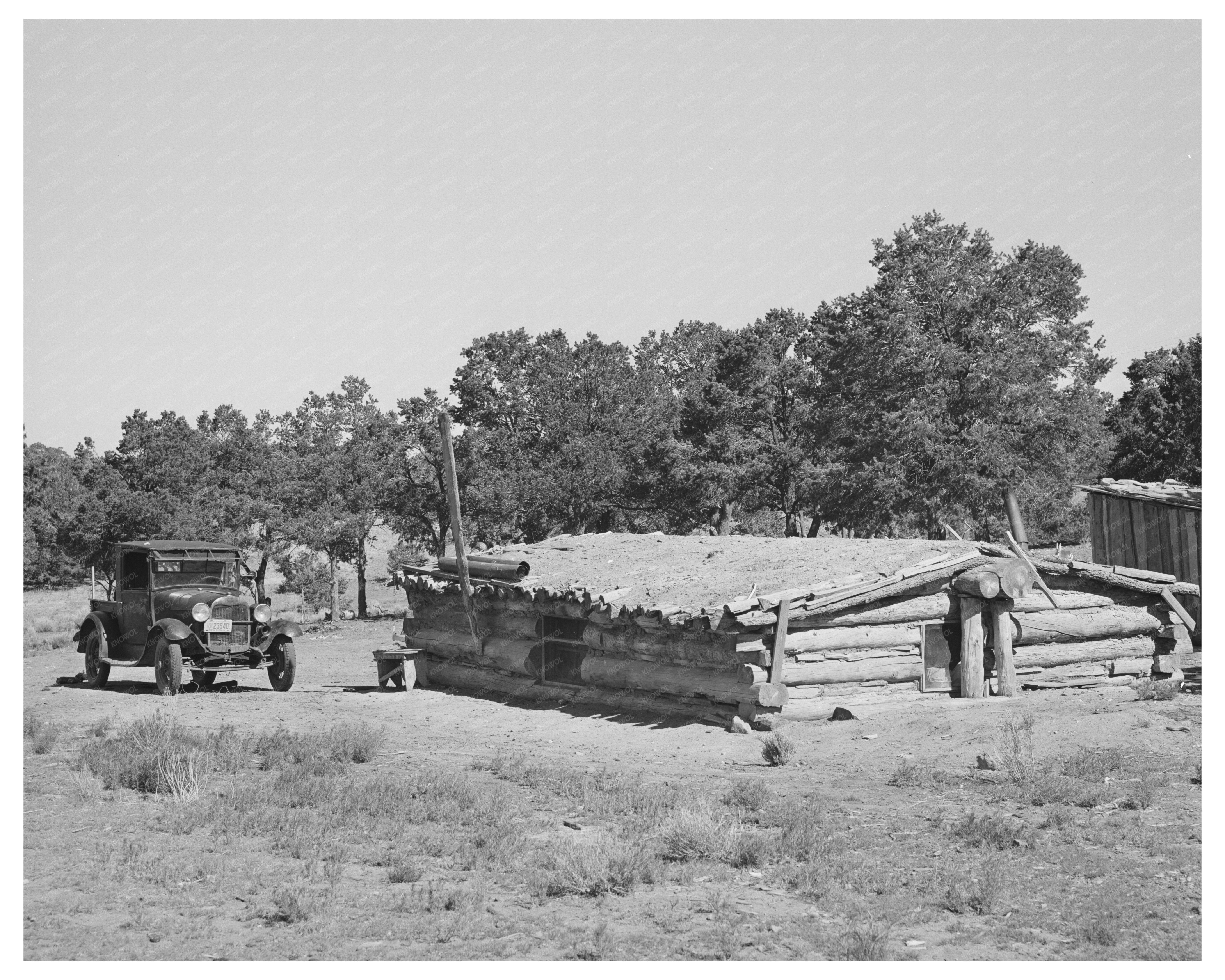 Dugout Home of Faro and Doris Caudill Pie Town 1940