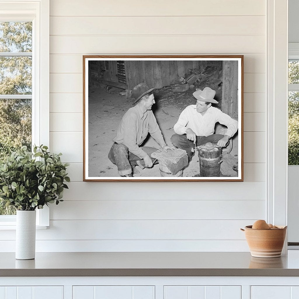 Farmers Making Ice Cream in Pie Town New Mexico 1940