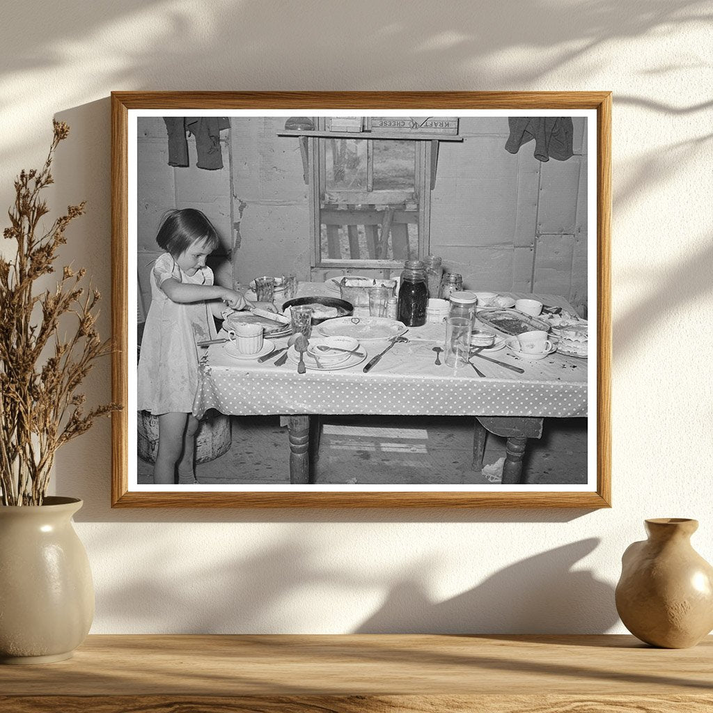 Josie Caudill Cuts Pie at Birthday Celebration in 1940